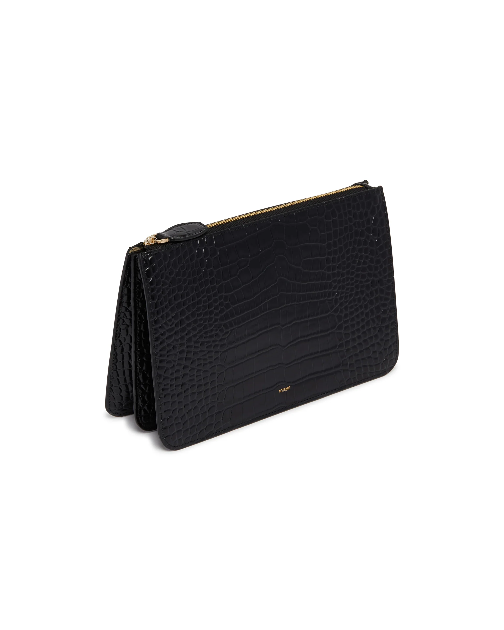 Pochette Threefold Stampa Cocco Nera - Image 3