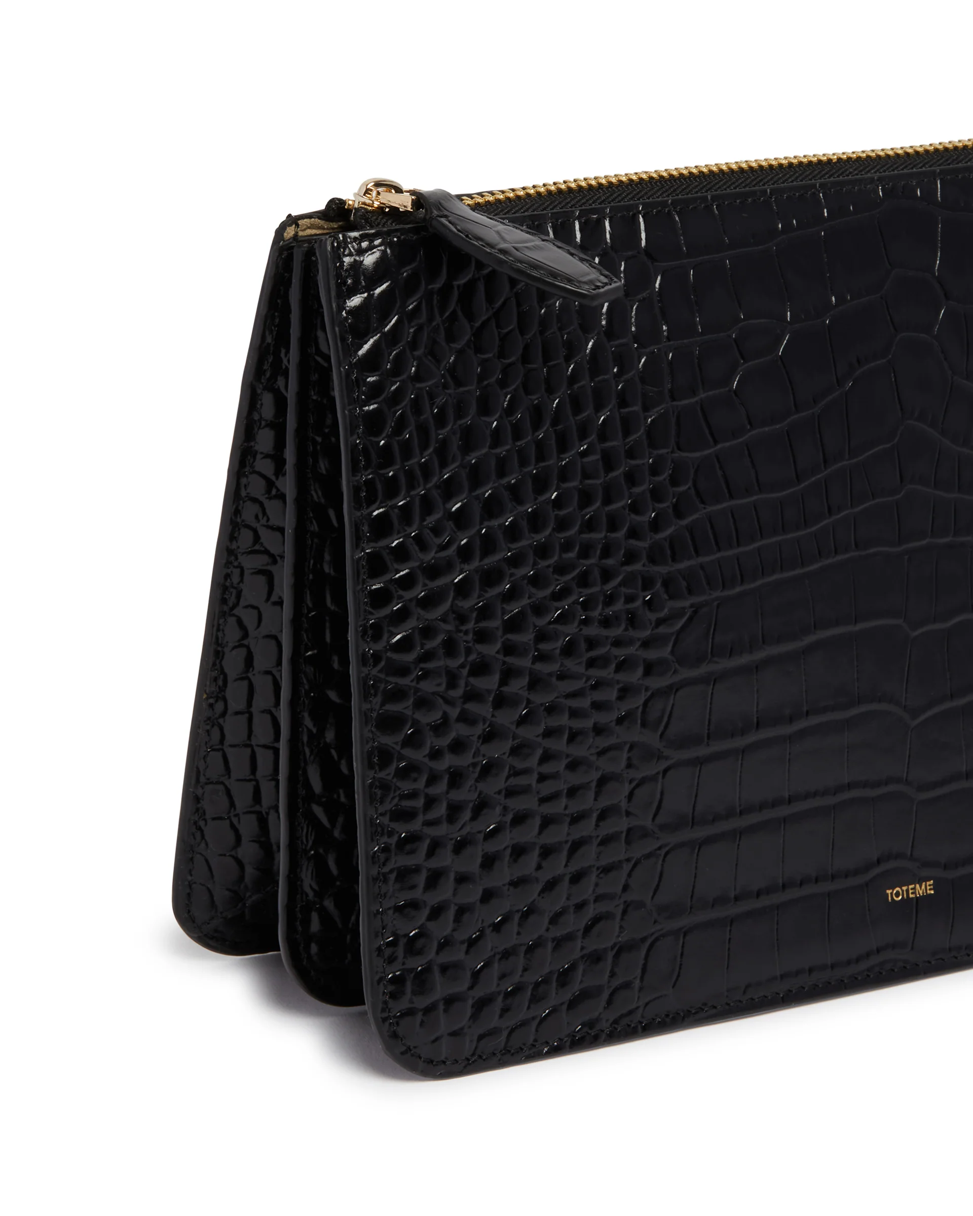 Pochette Threefold Stampa Cocco Nera - Image 4