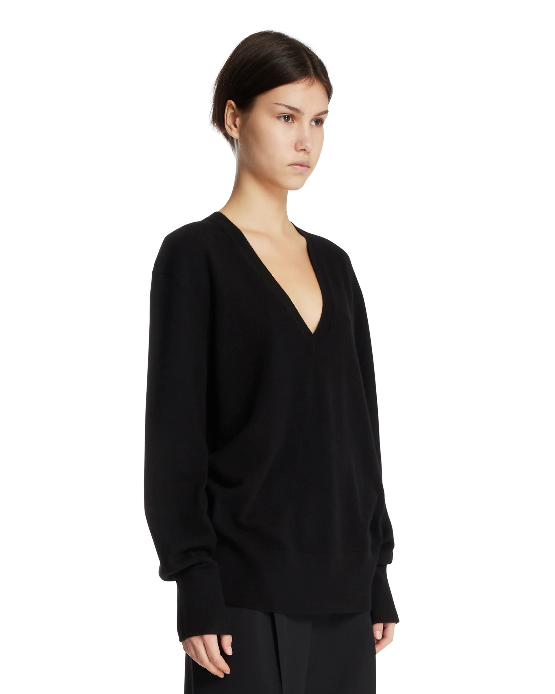 Pullover Con Scollo A V Nero - Image 2