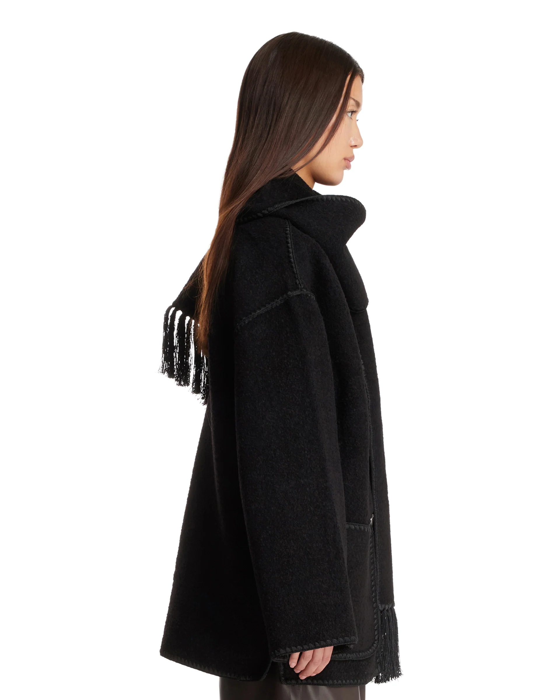 Scarf Jacket In Lana Nera - Image 4