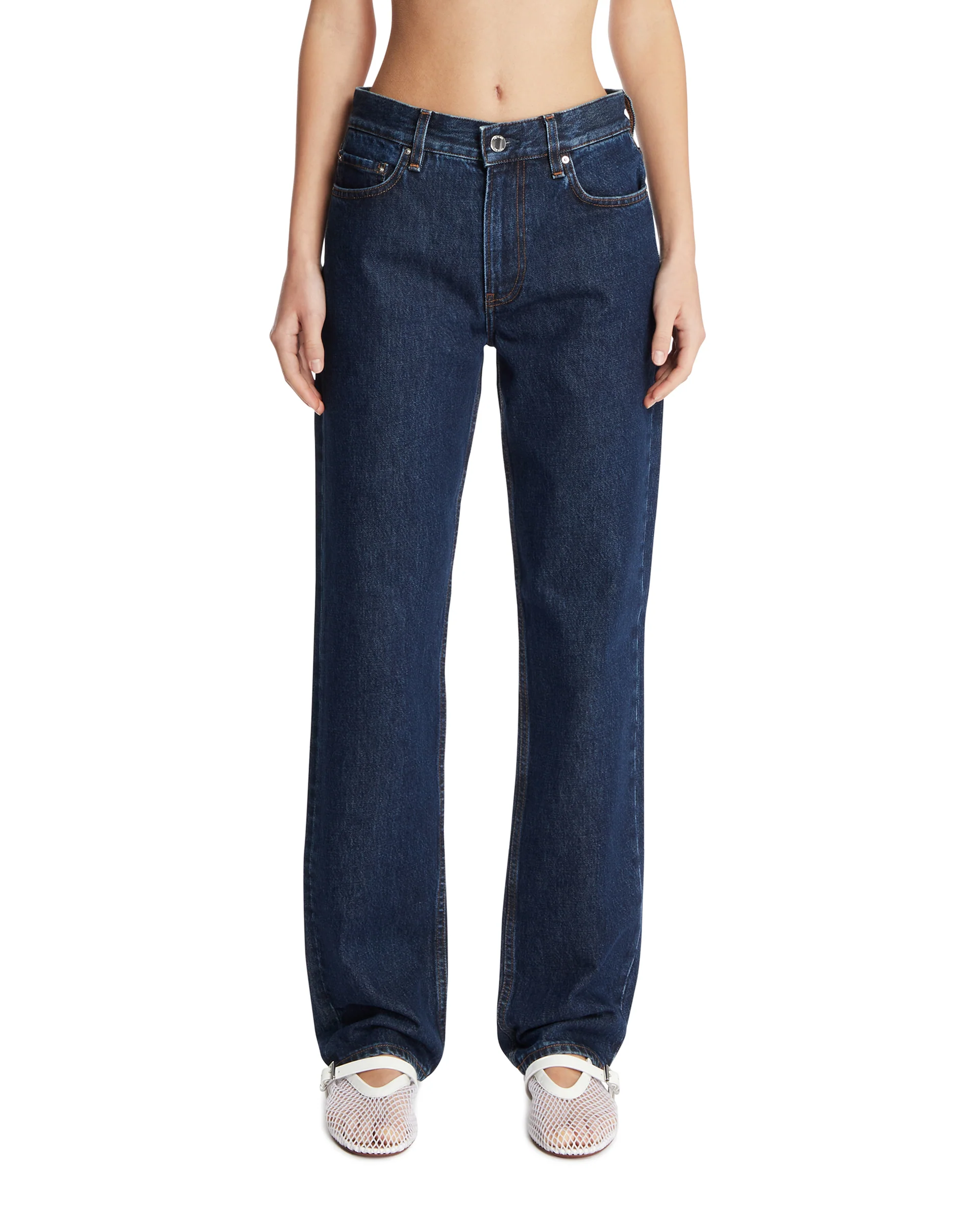 Jeans A Gamba Dritta Blu