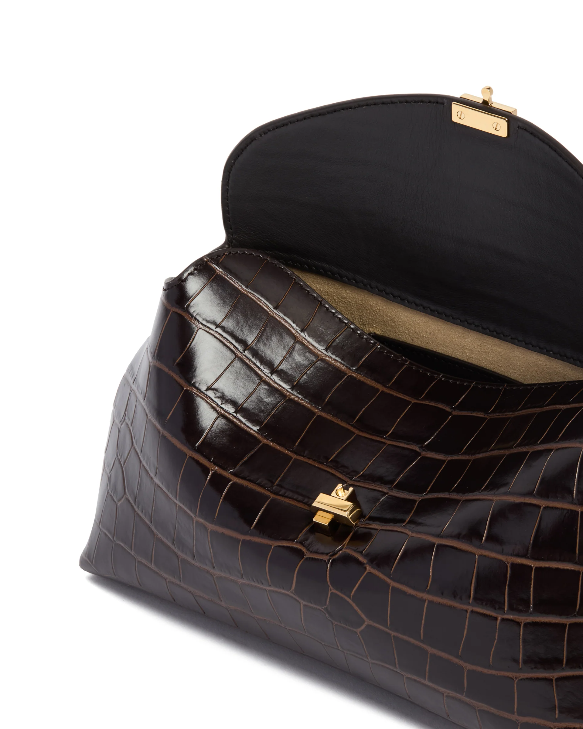 Borsa T-Lock In Pelle Marrone - Image 3
