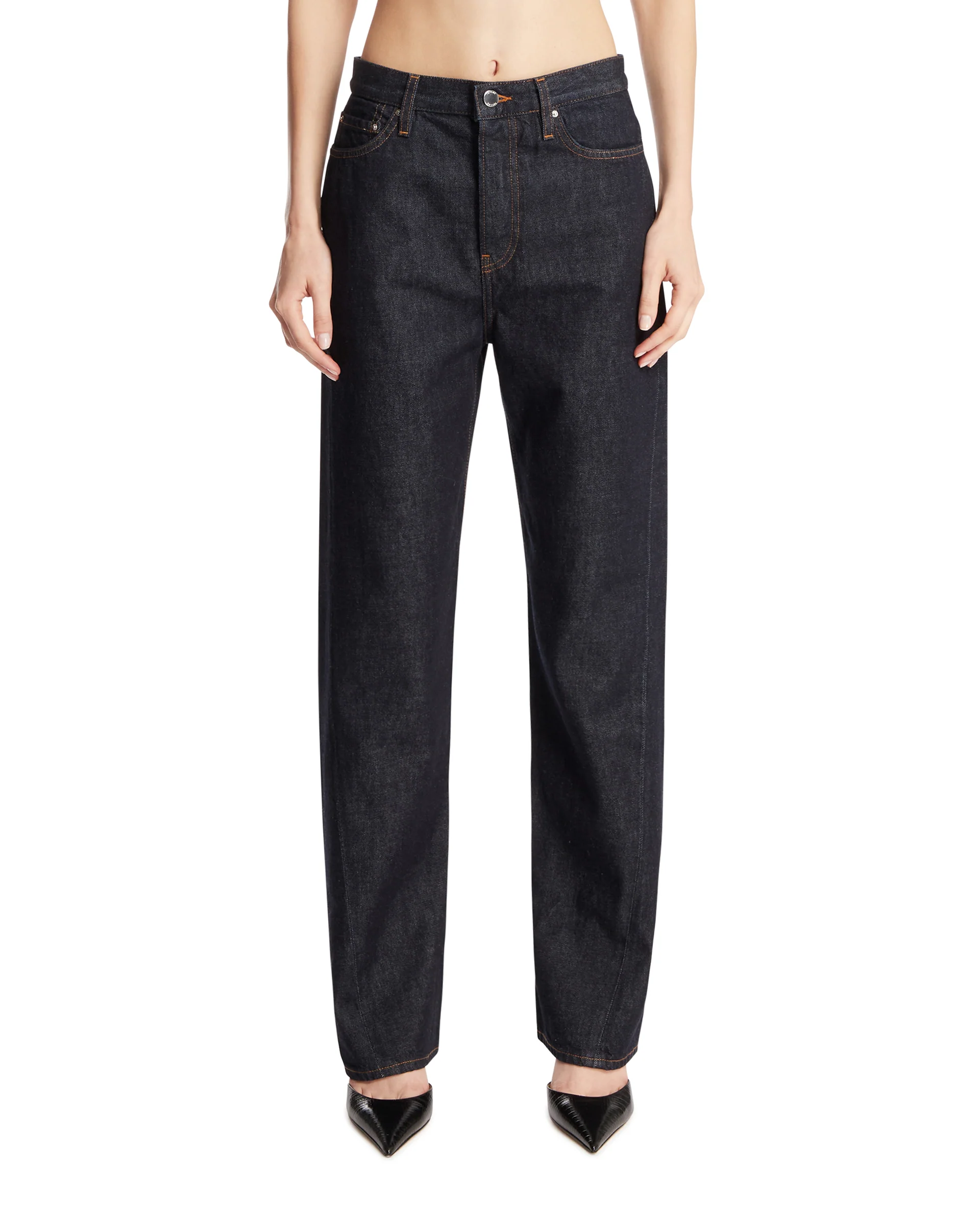 Jeans A Gamba Dritta Blu