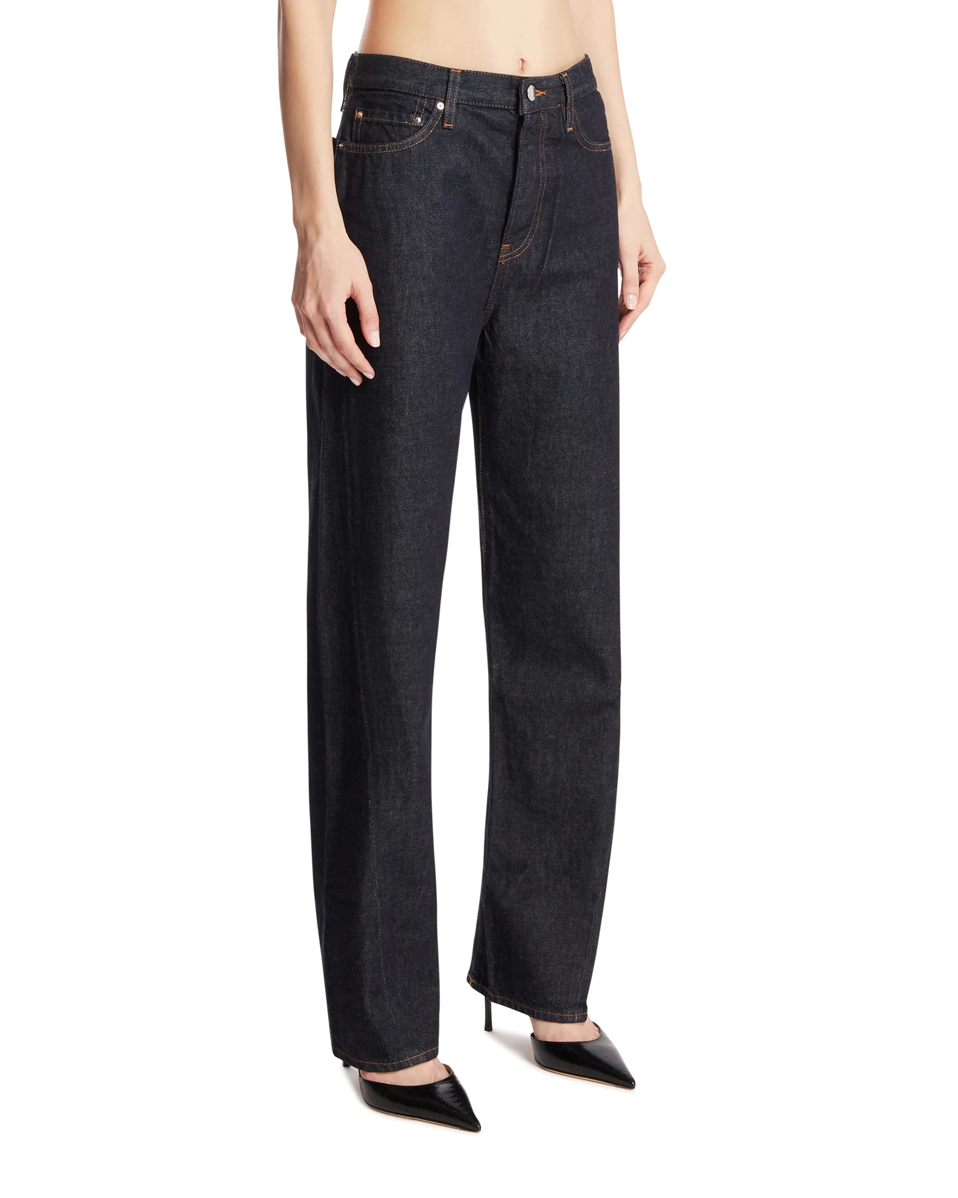 Jeans A Gamba Dritta Blu - Image 2