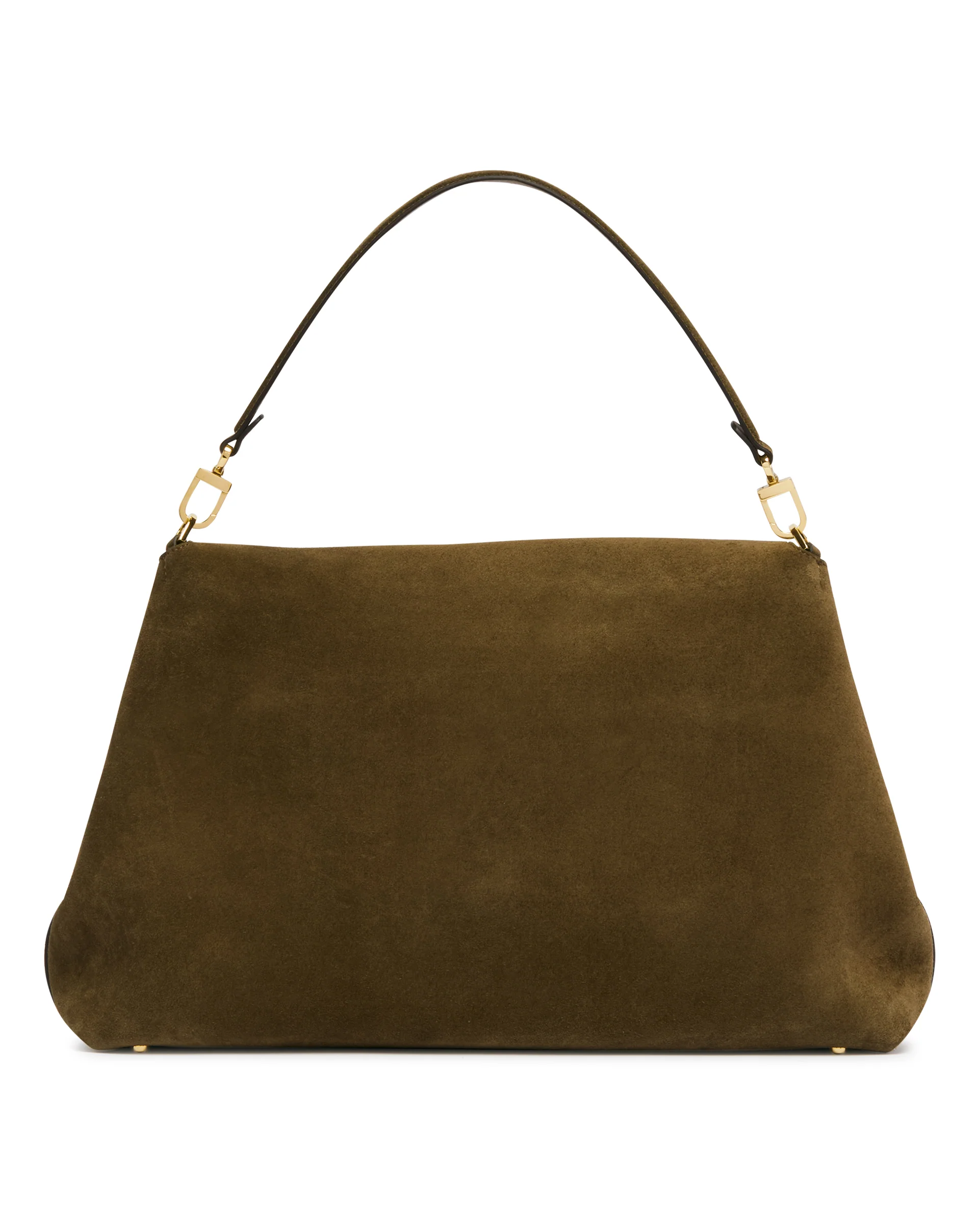 Borsa T-Lock Satchel In Suede Verde - Image 6