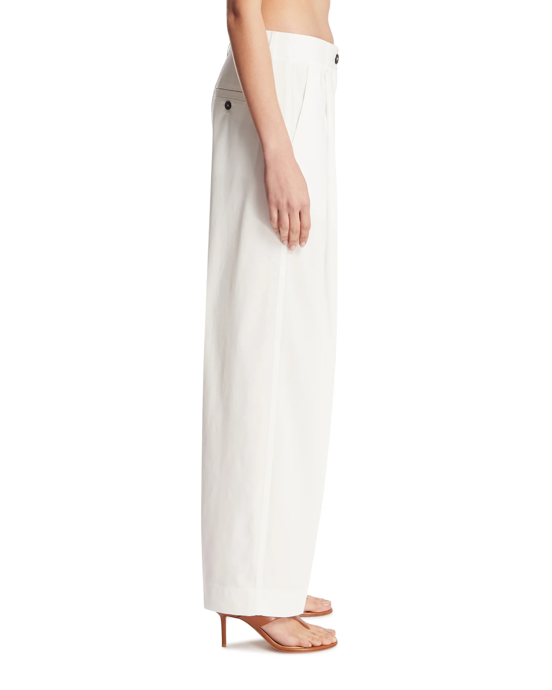 Pantaloni In Cotone Bianchi - Image 4