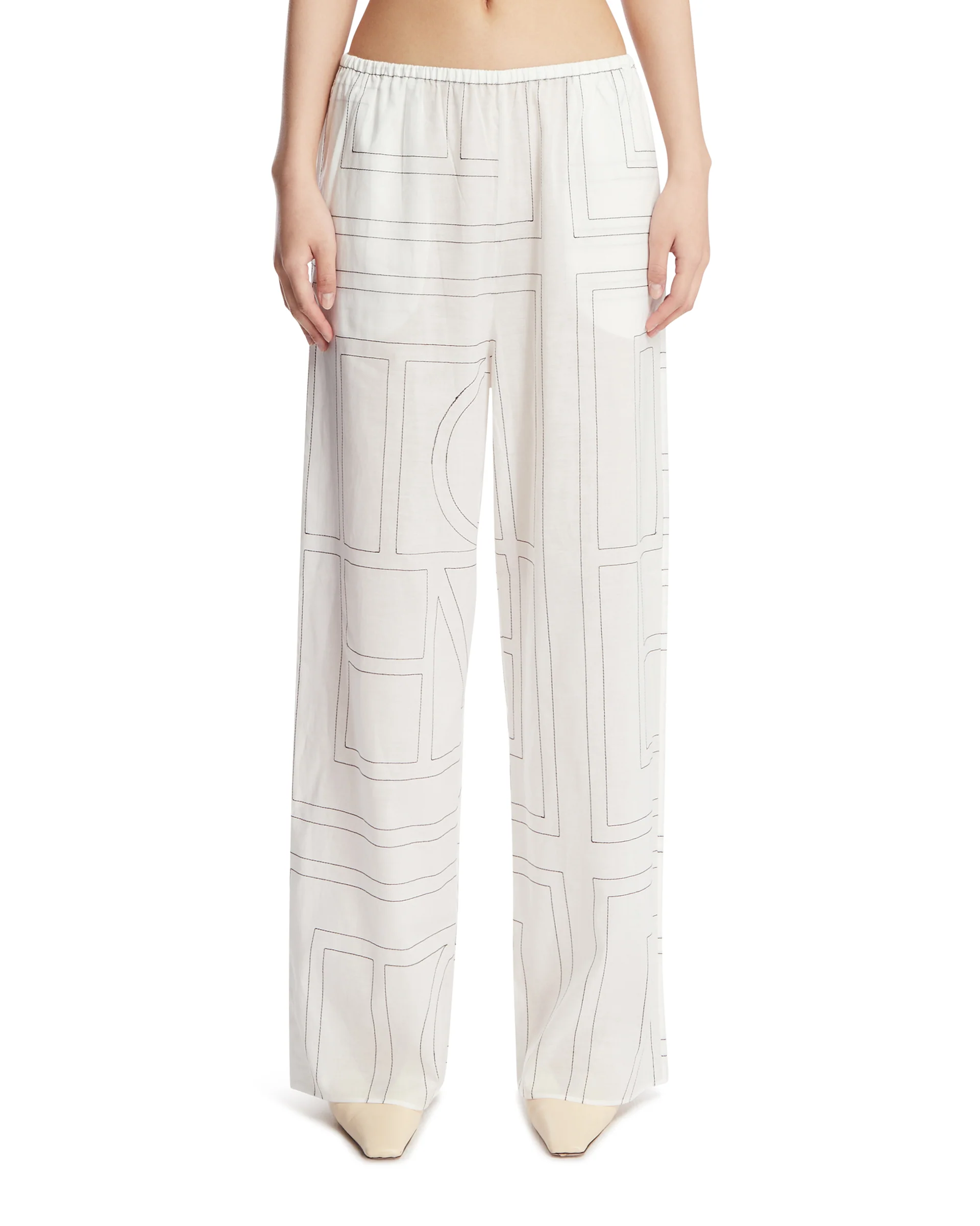 Pantaloni Monogram Bianchi
