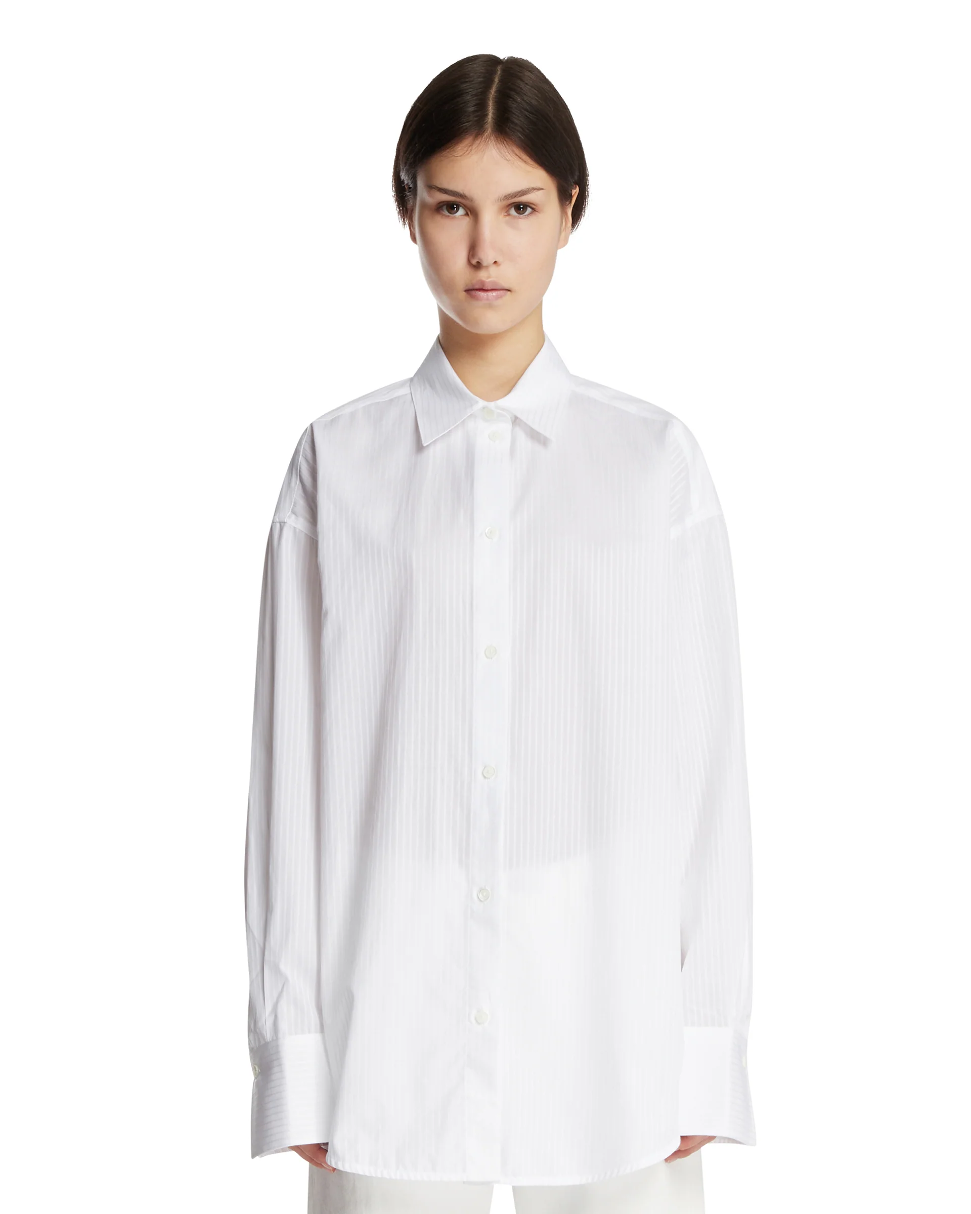 Camicia A Righe Bianca