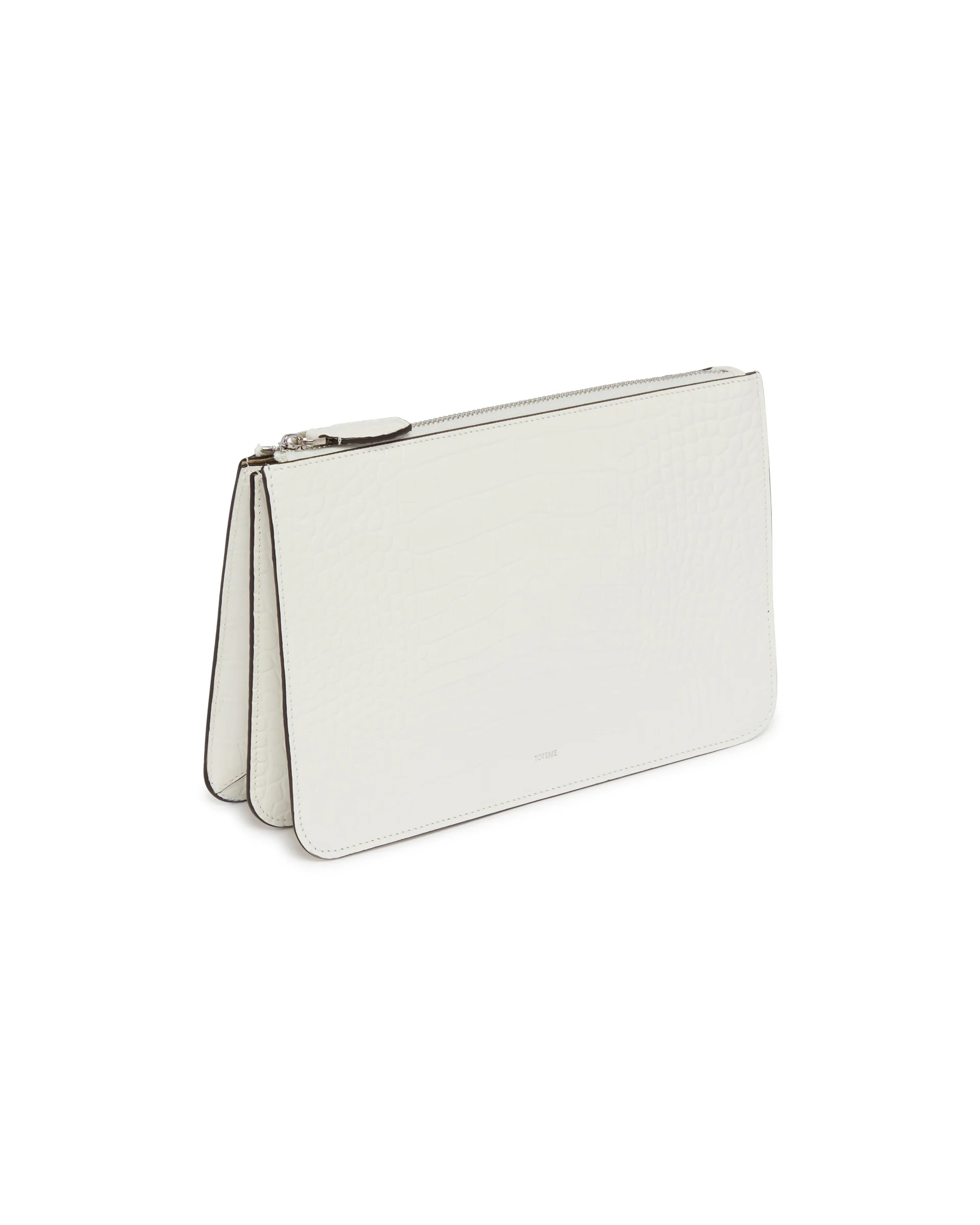 Pochette Threefold Stampa Cocco Bianca - Image 3