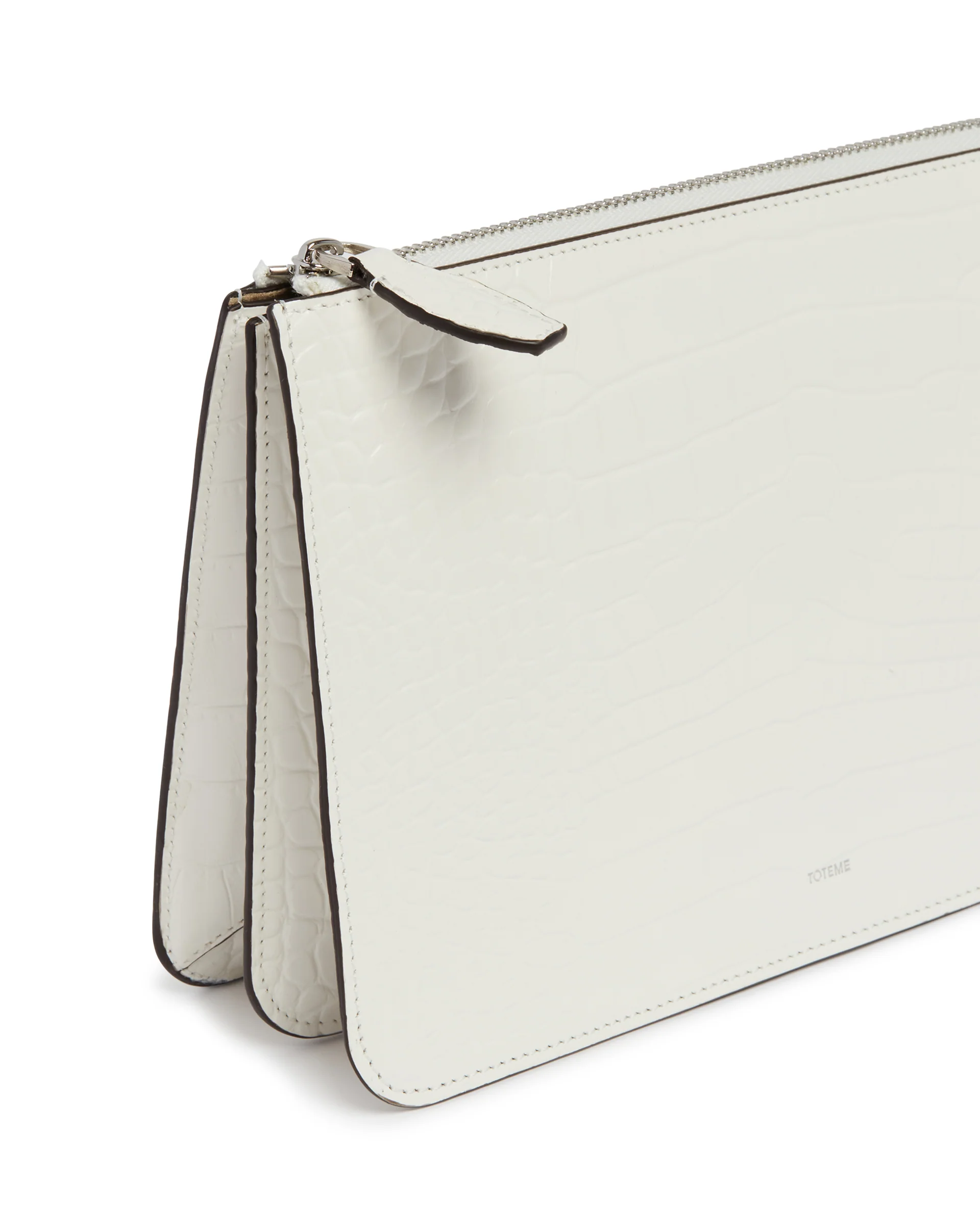 Pochette Threefold Stampa Cocco Bianca - Image 4
