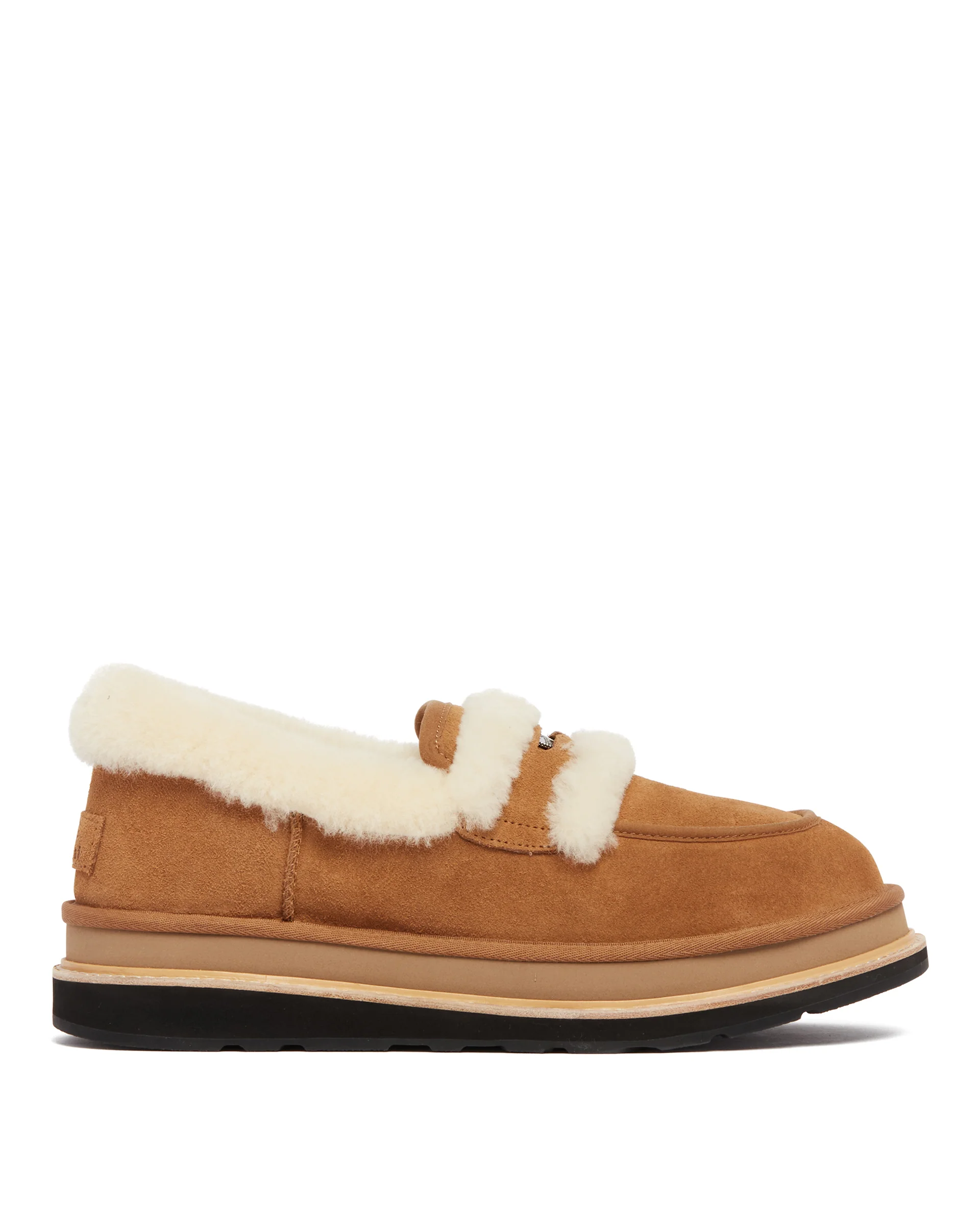 UGG X Sacai Mocassini In Pelle Beige