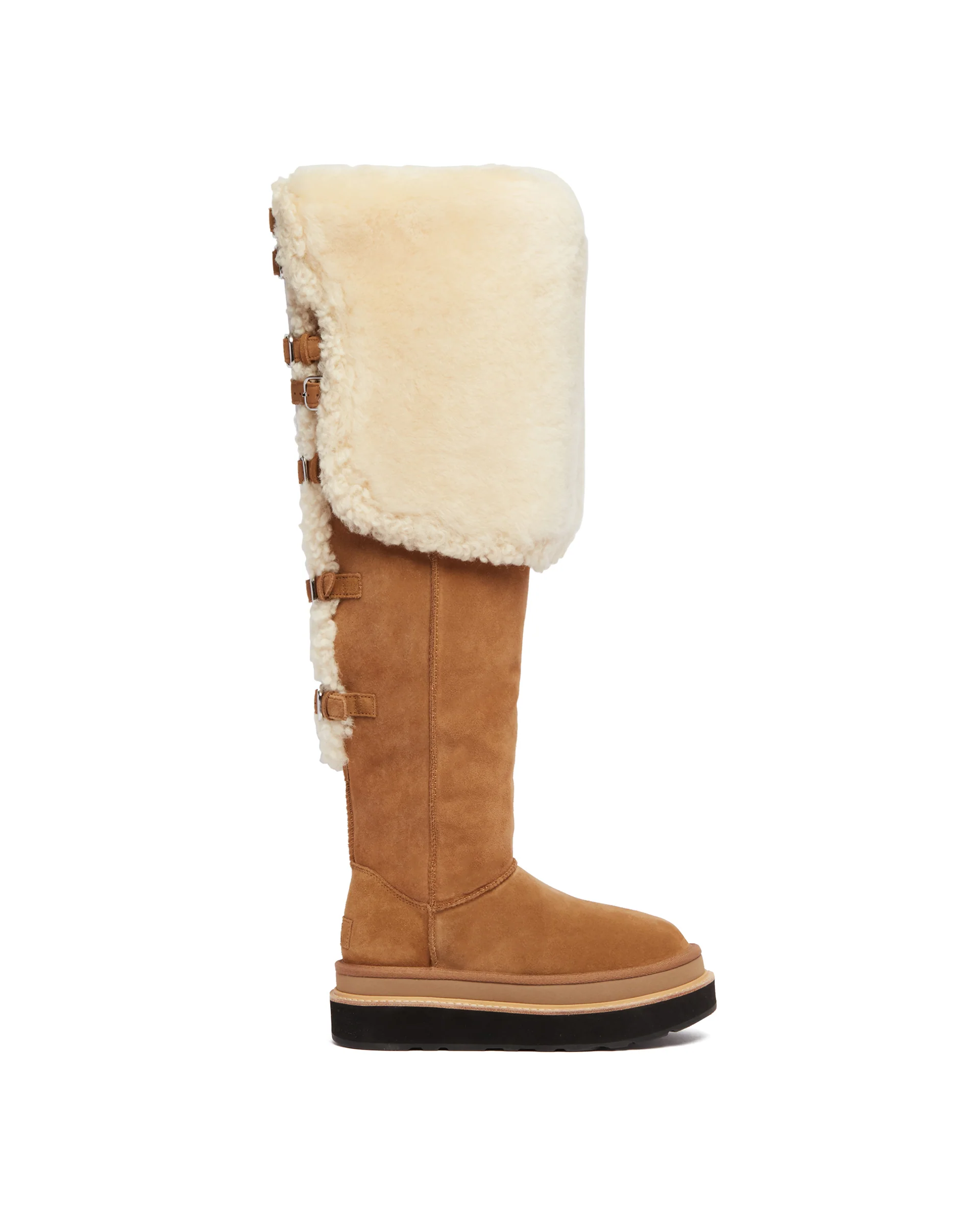UGG X Sacai Stivali Thigh High Beige - Image 2