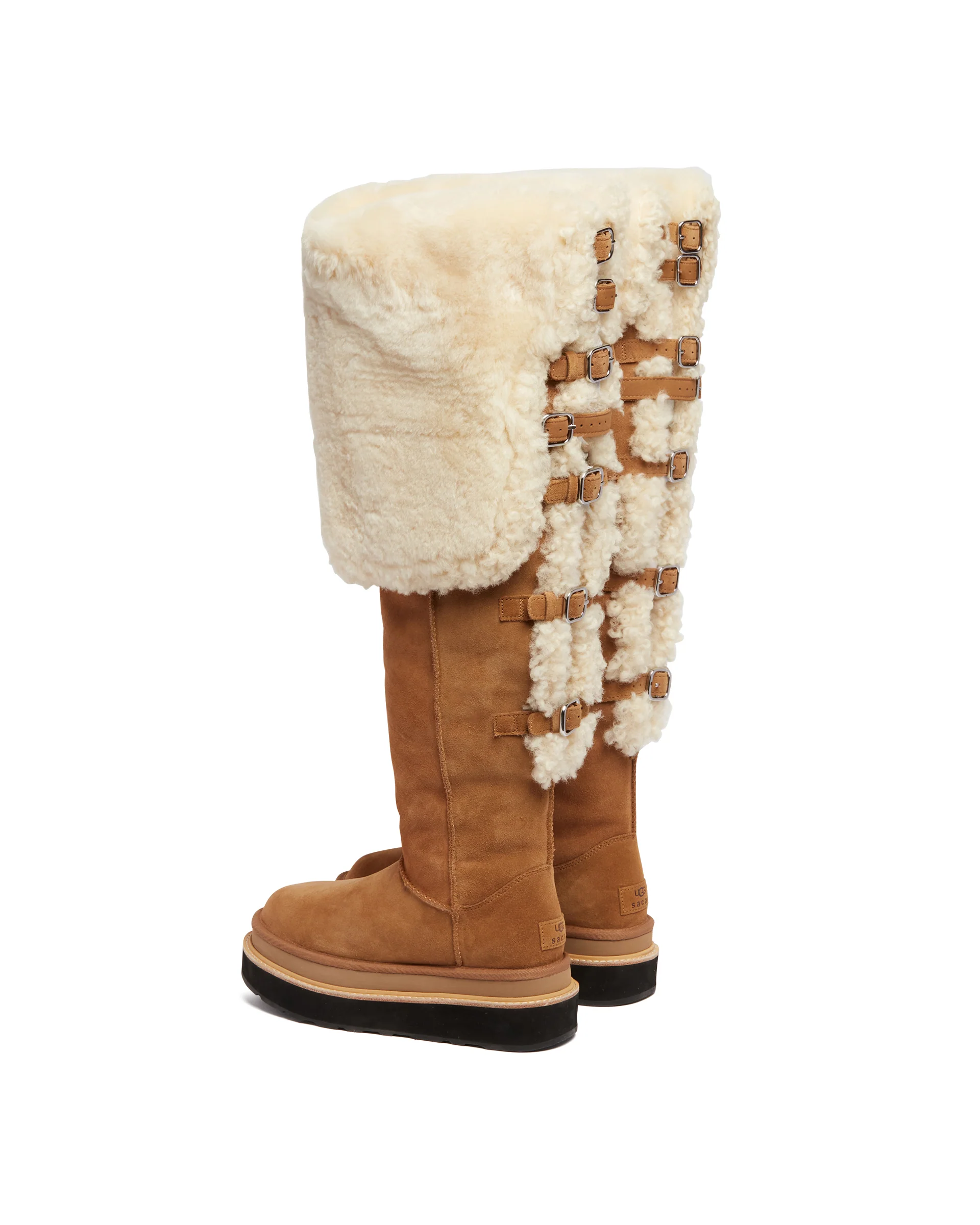 UGG X Sacai Stivali Thigh High Beige - Image 5