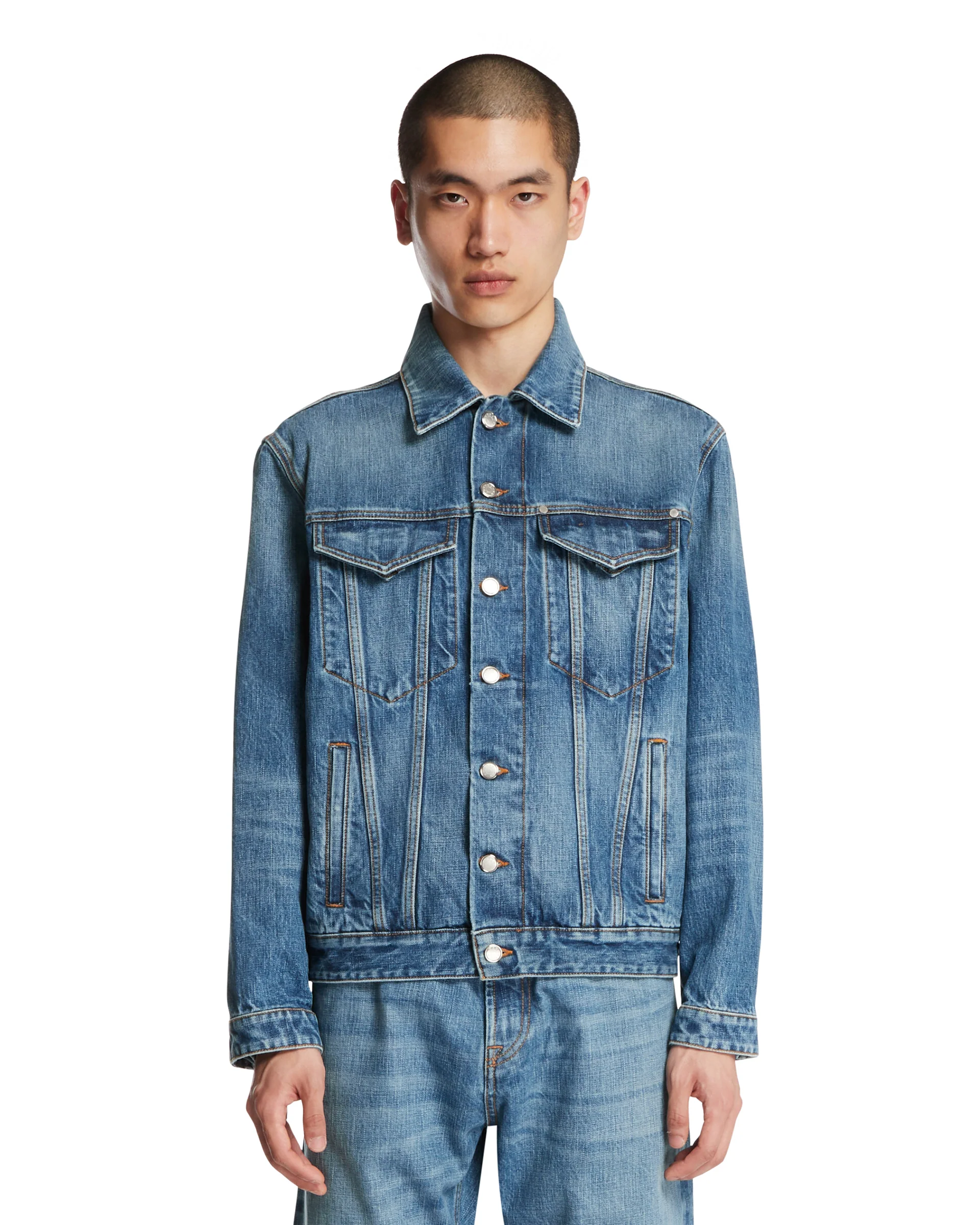 Giacca In Denim Blu