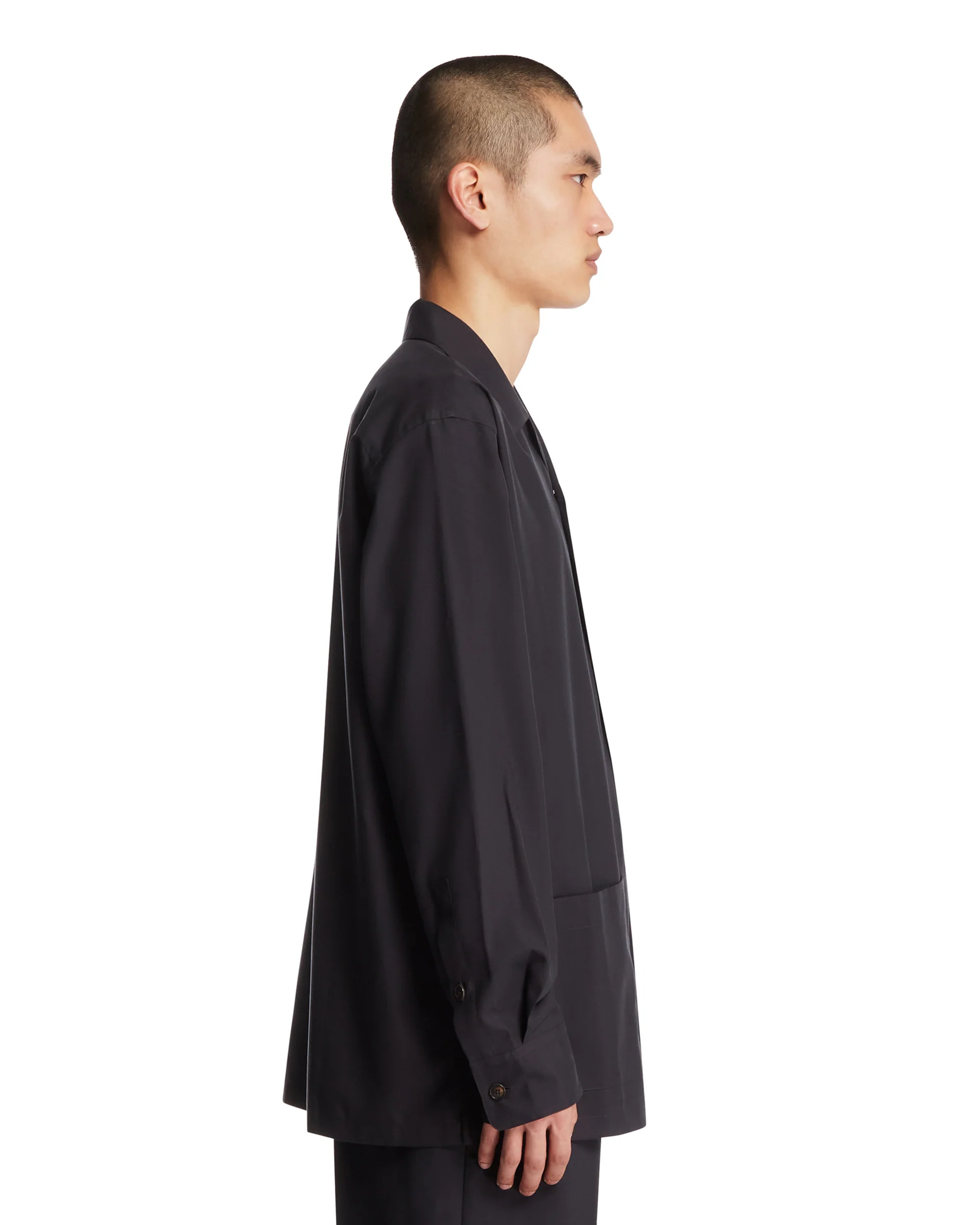 Overshirt Santiago In Seta Blu - Image 4