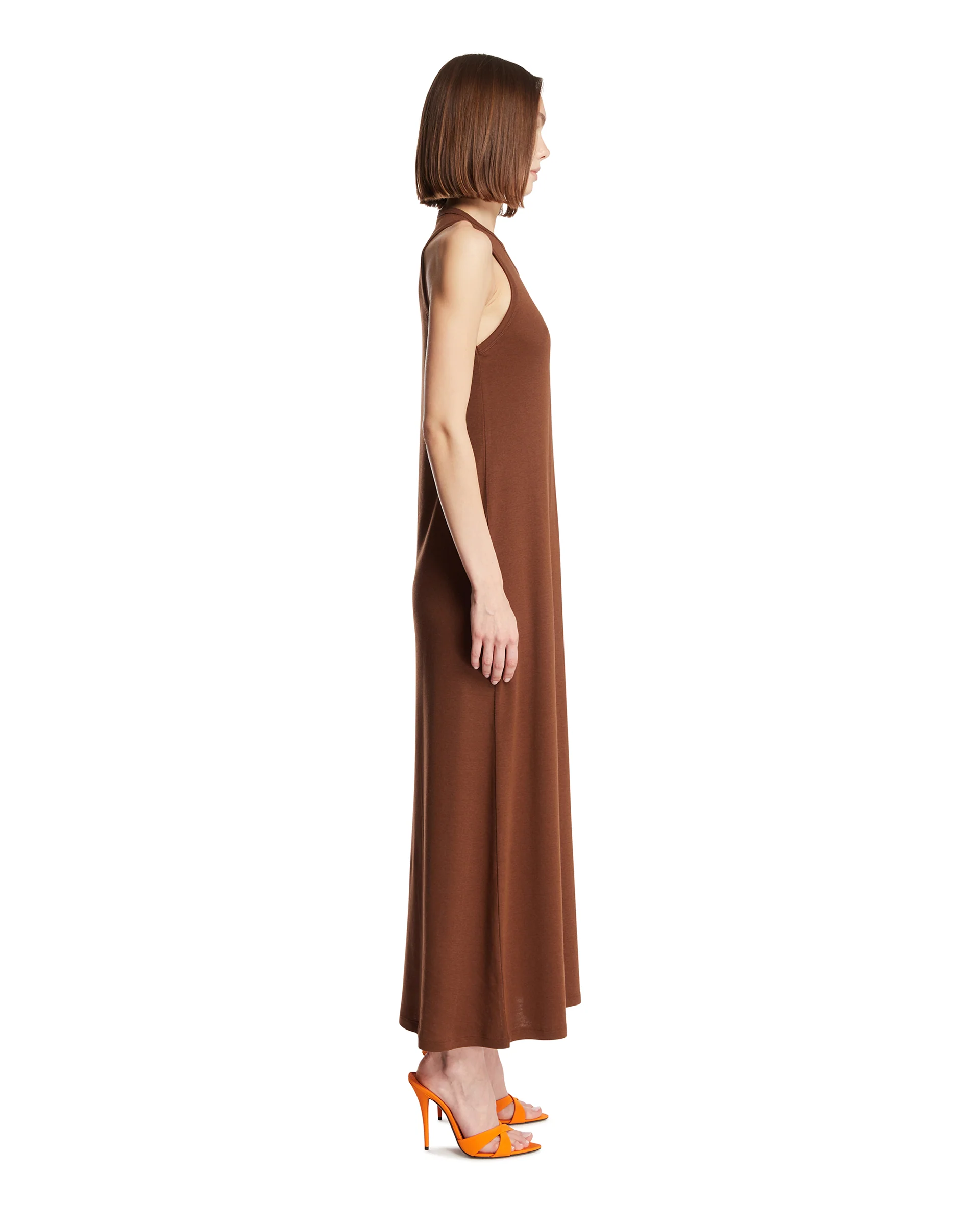 Abito Kate In Cotone Marrone - Image 4