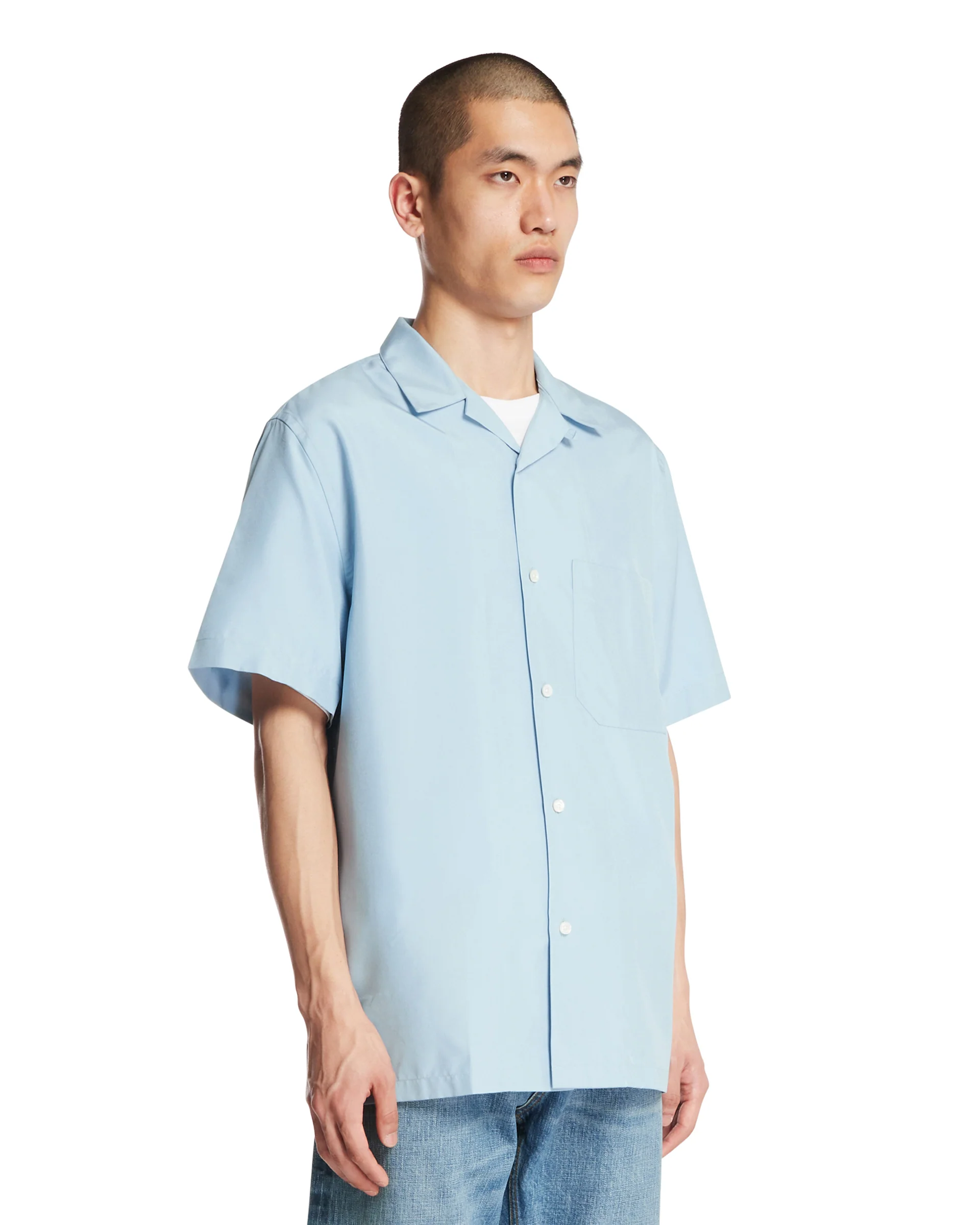 Camicia Havana In Seta Azzurra - Image 2