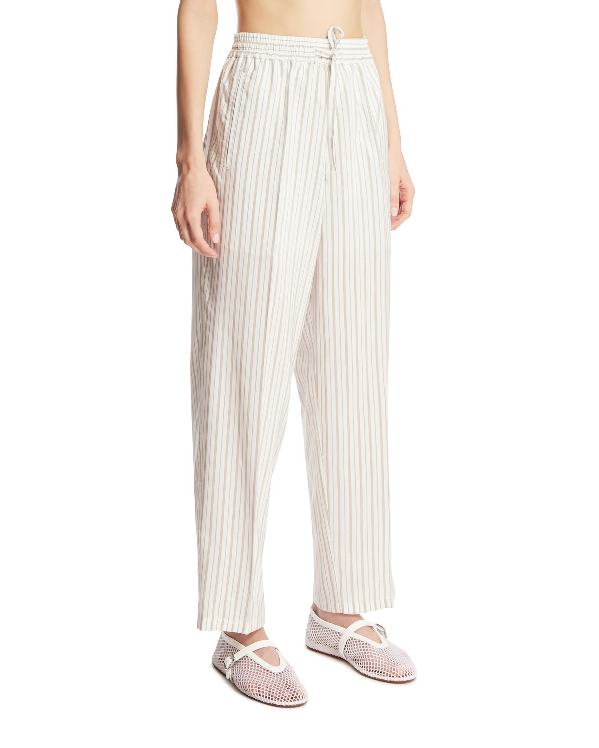 Pantaloni Julian In Seta Bianchi - Image 2