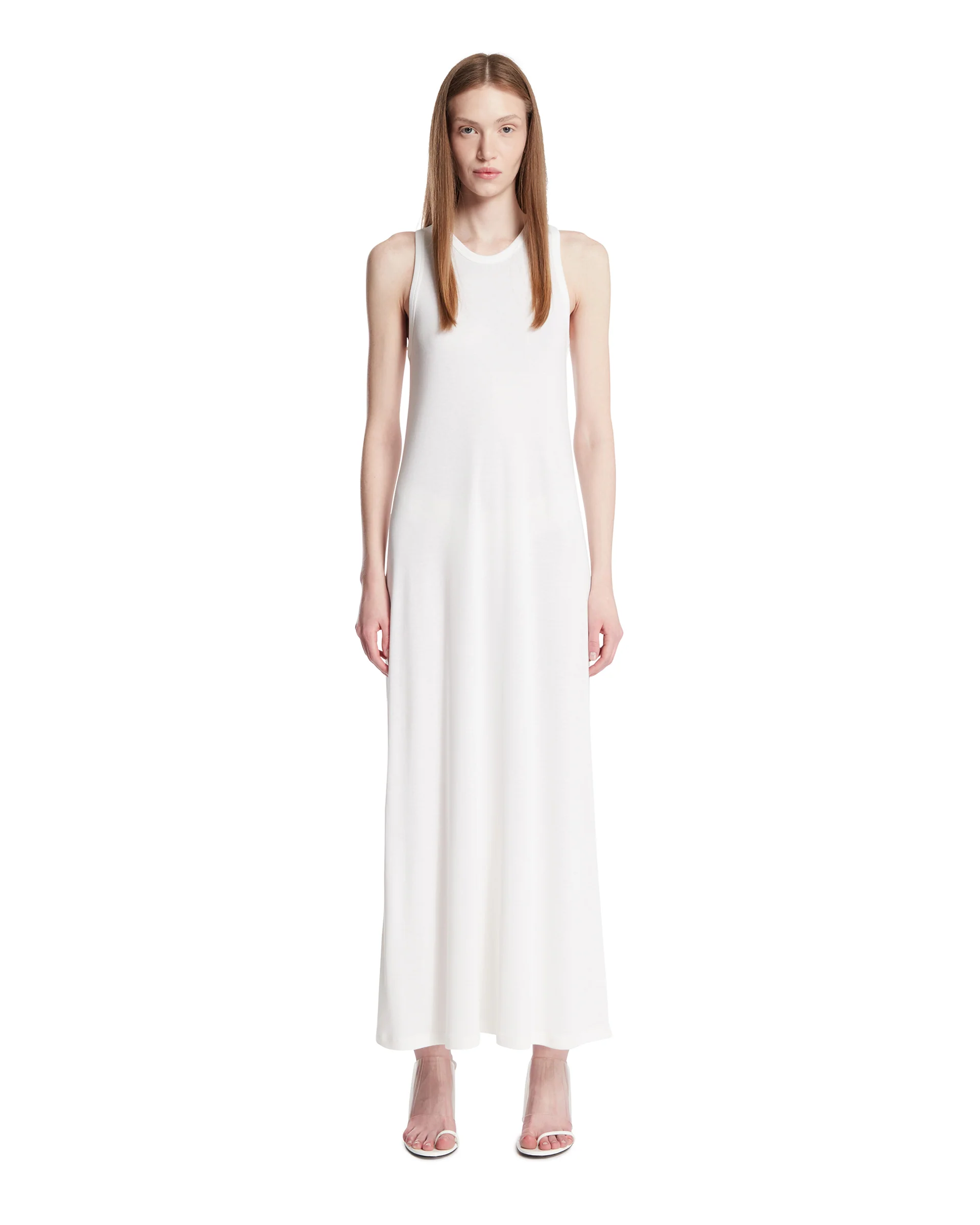 Abito Kate In Cashmere E Cotone Bianco