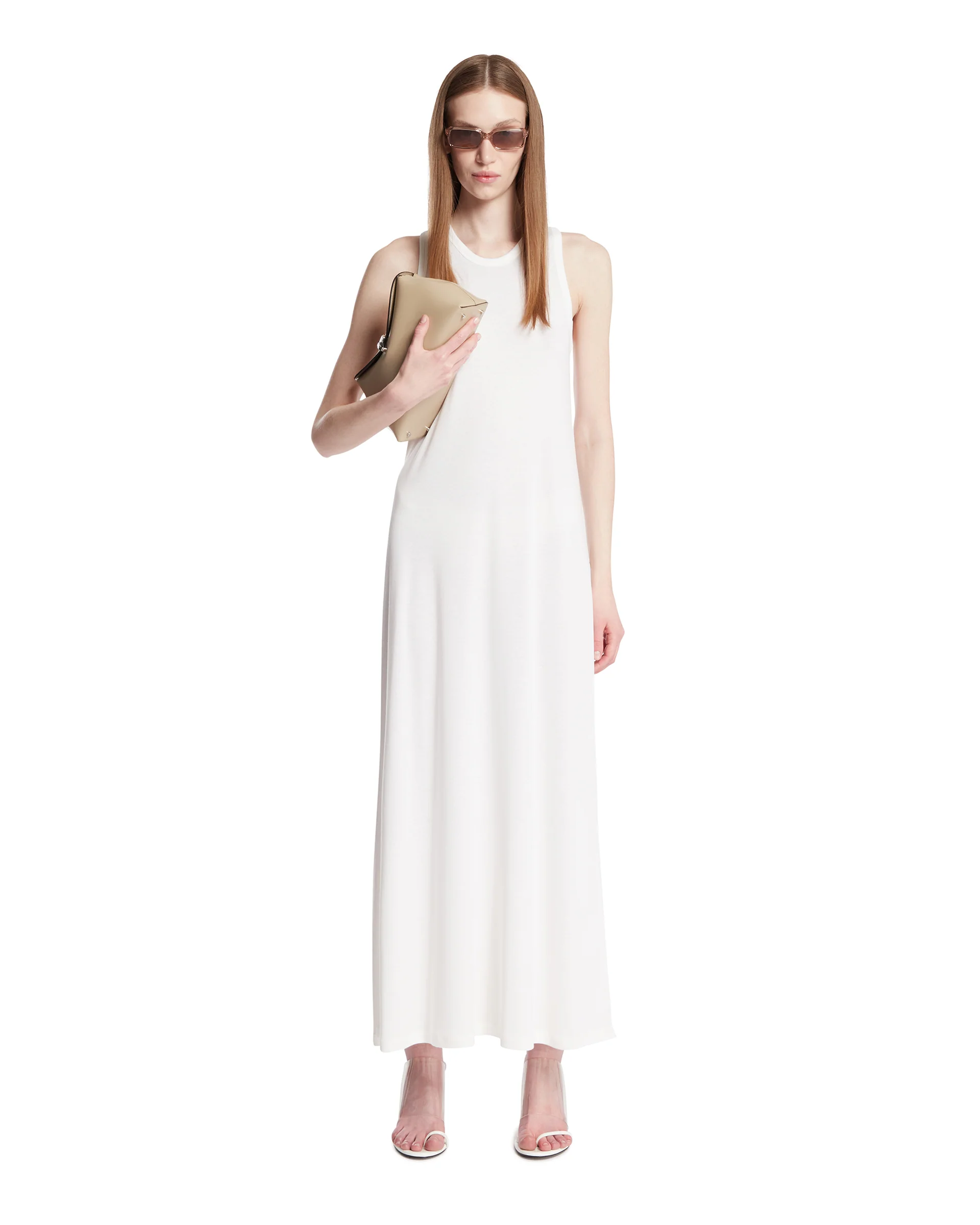 Abito Kate In Cashmere E Cotone Bianco - Image 3