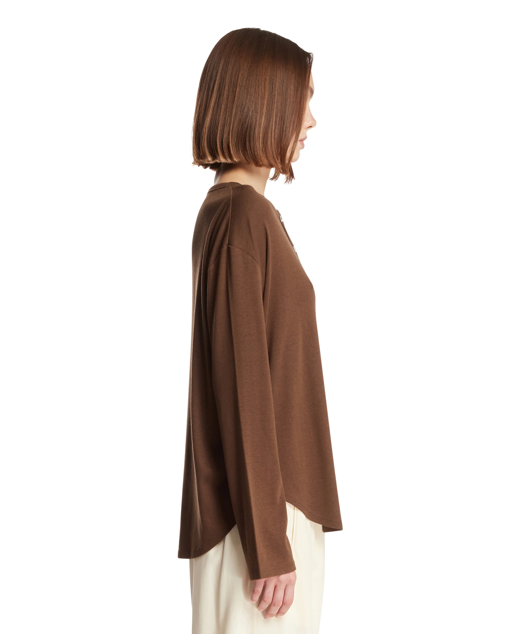 Blusa Mariebelle Serafina Marrone - Image 4