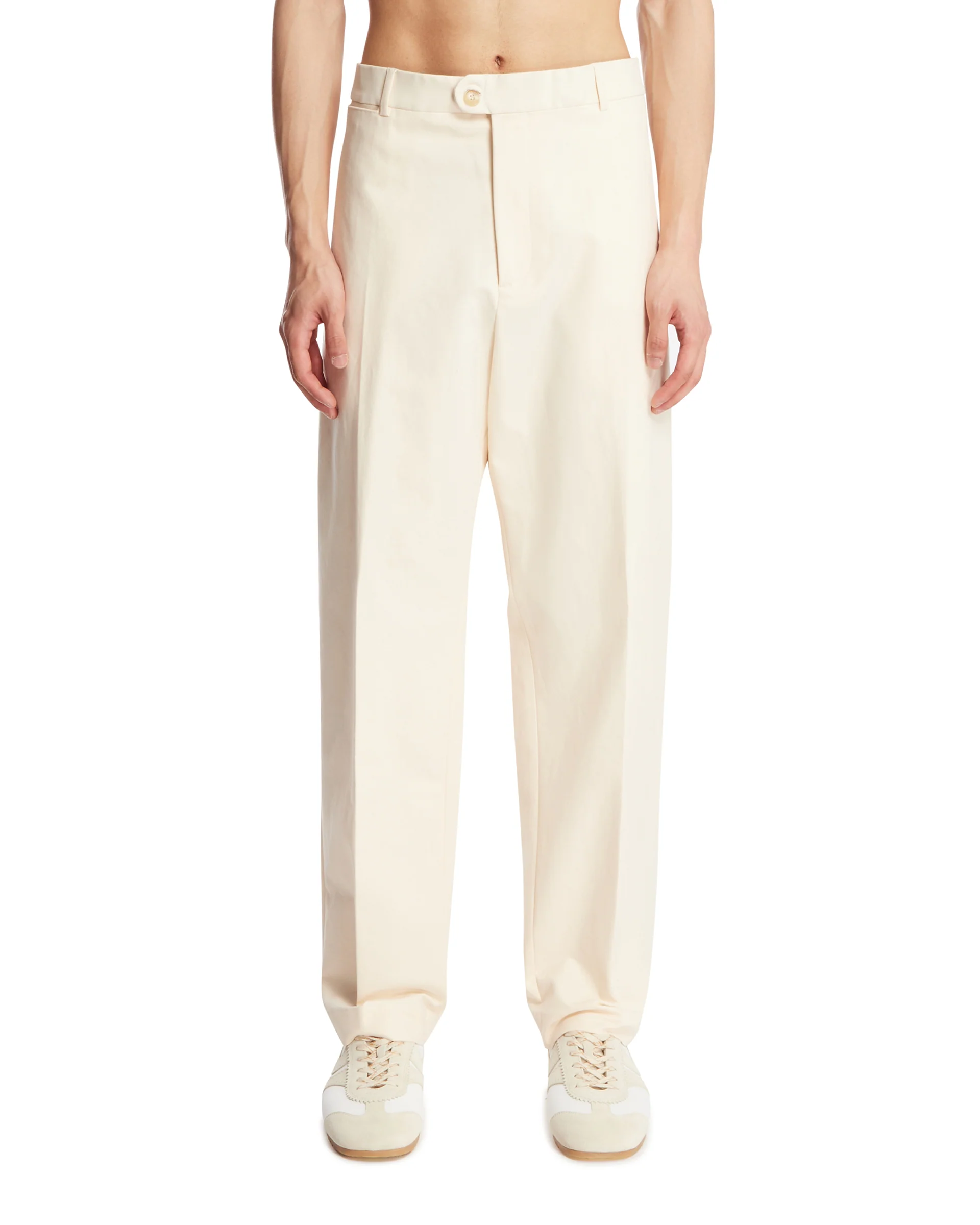 Pantaloni Matt In Cotone Bianchi