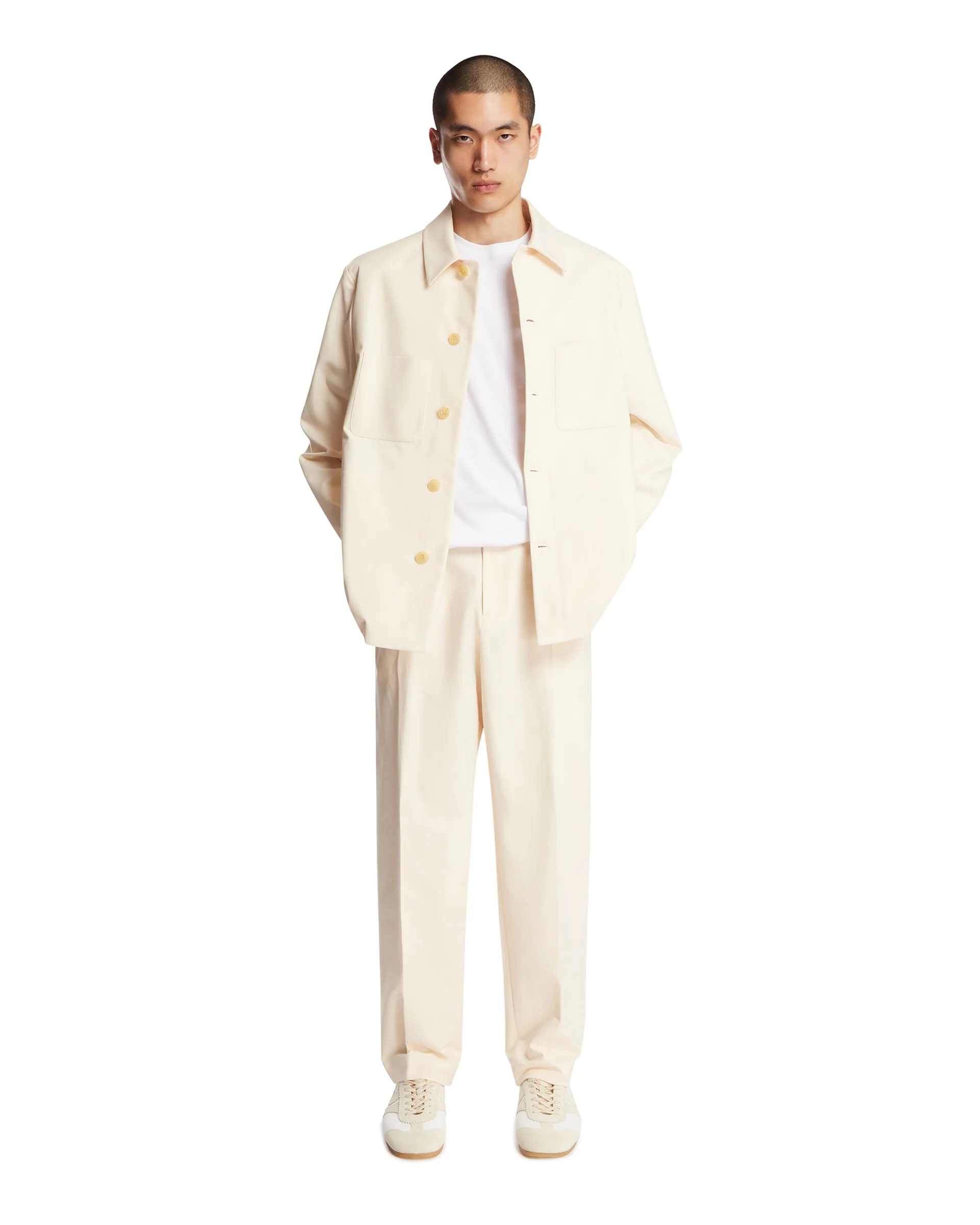 Pantaloni Matt In Cotone Bianchi - Image 3