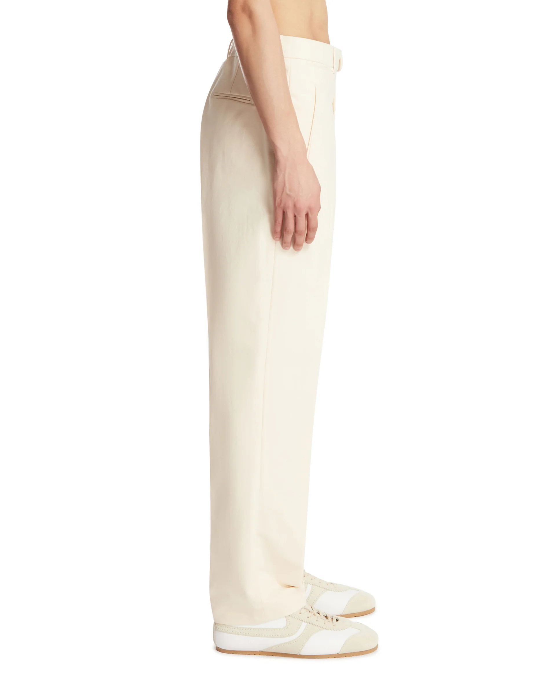 Pantaloni Matt In Cotone Bianchi - Image 4