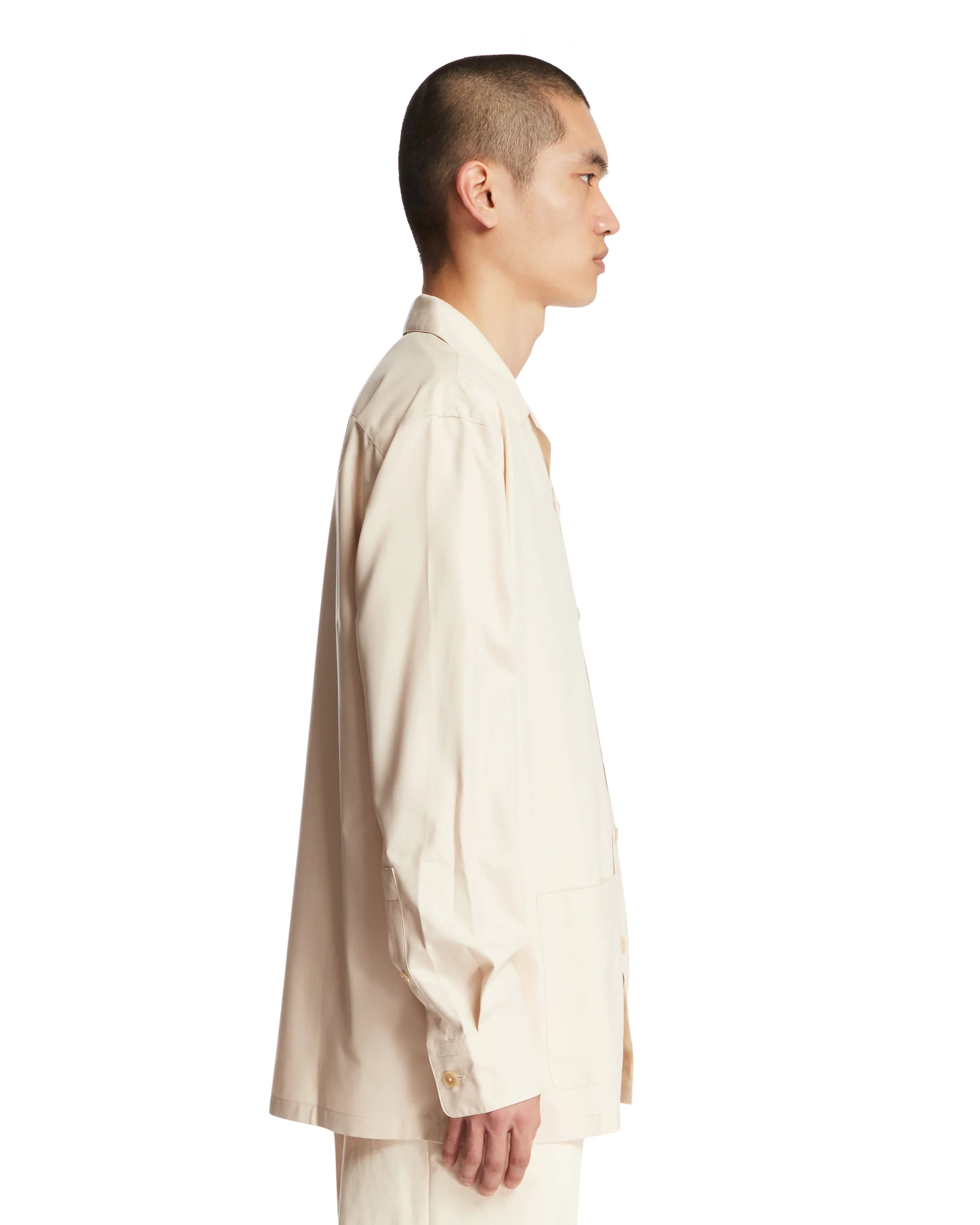 Overshirt Santiago In Seta Bianca - Image 4