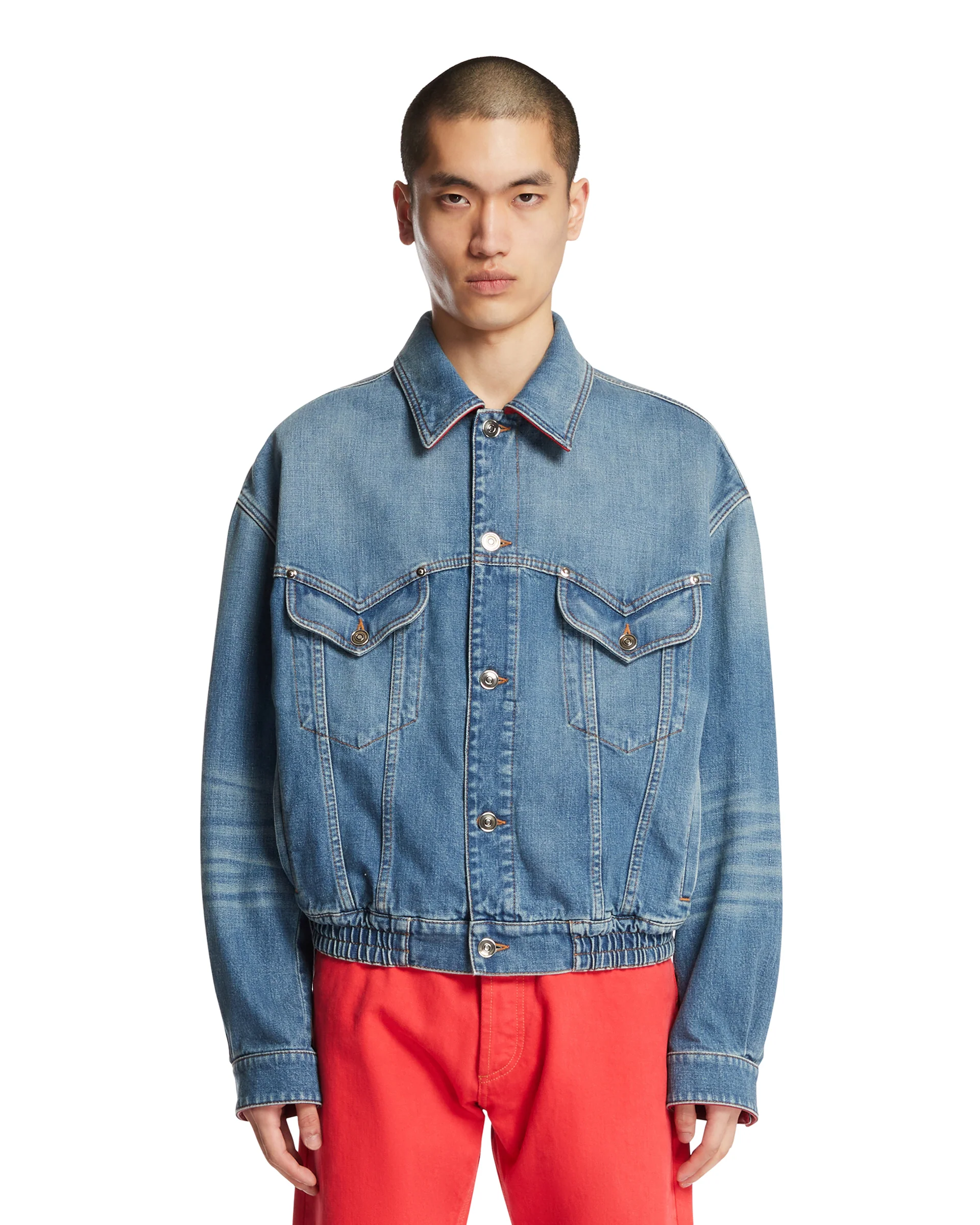 Blouson In Denim Blu