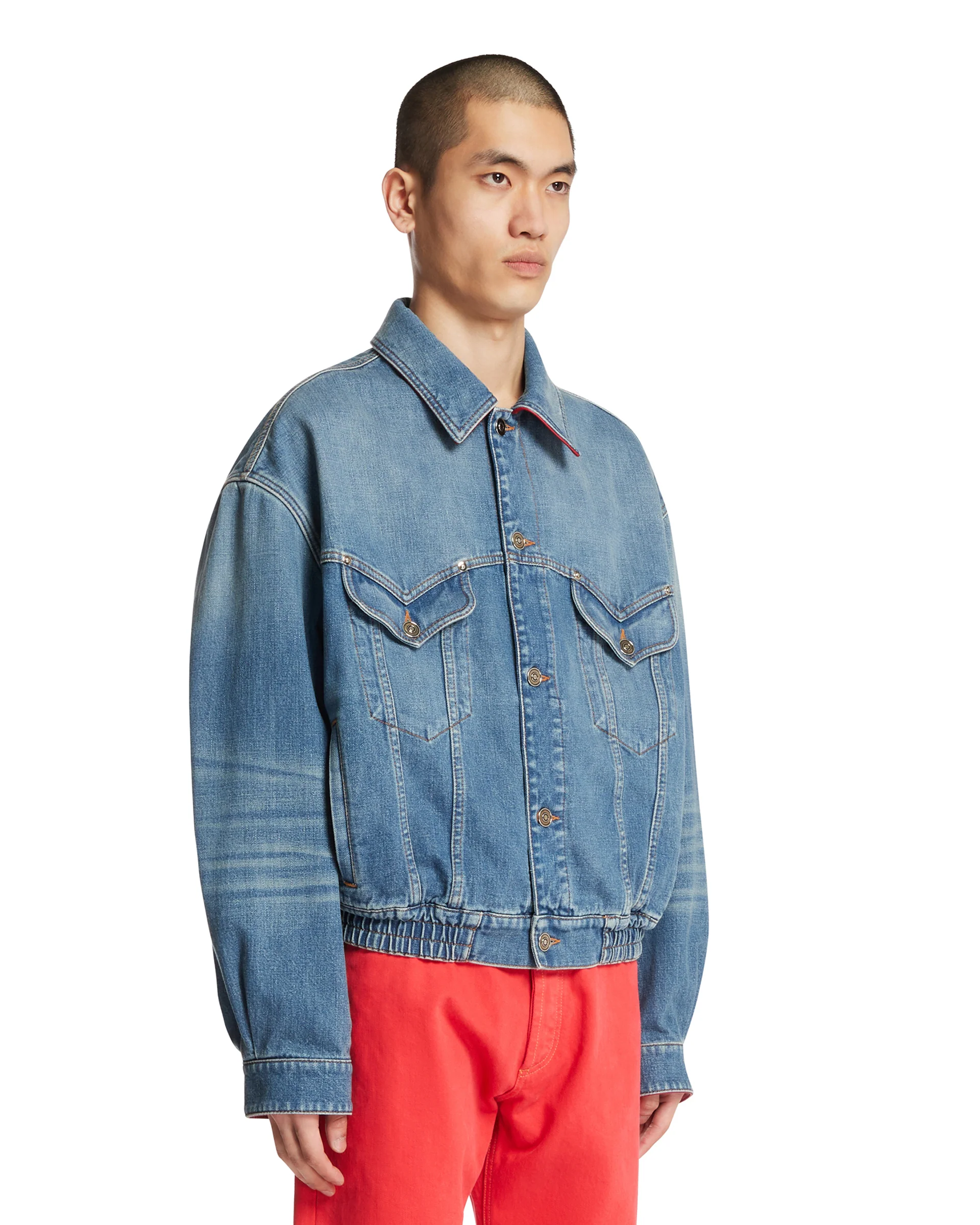Blouson In Denim Blu - Image 2
