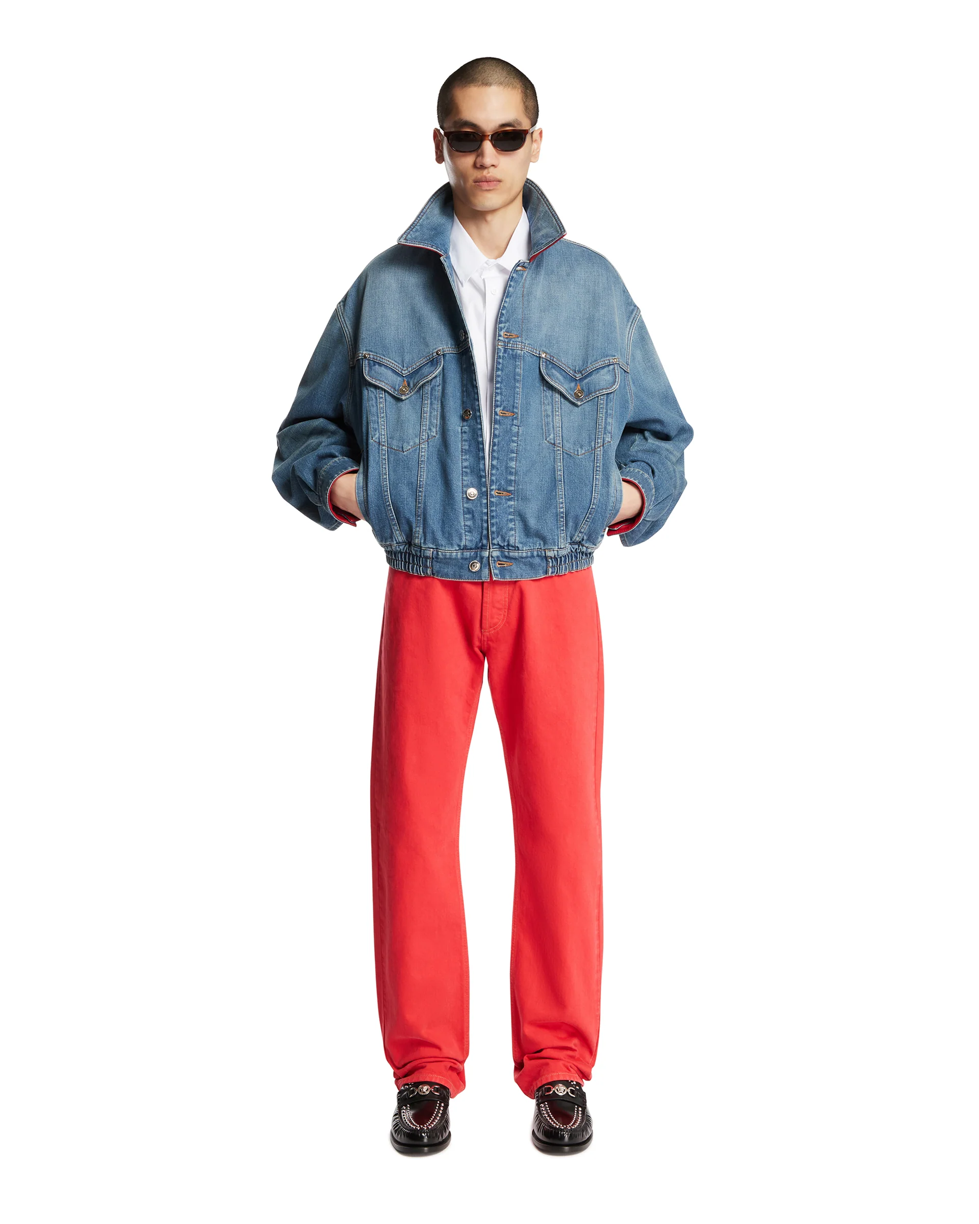 Blouson In Denim Blu - Image 3