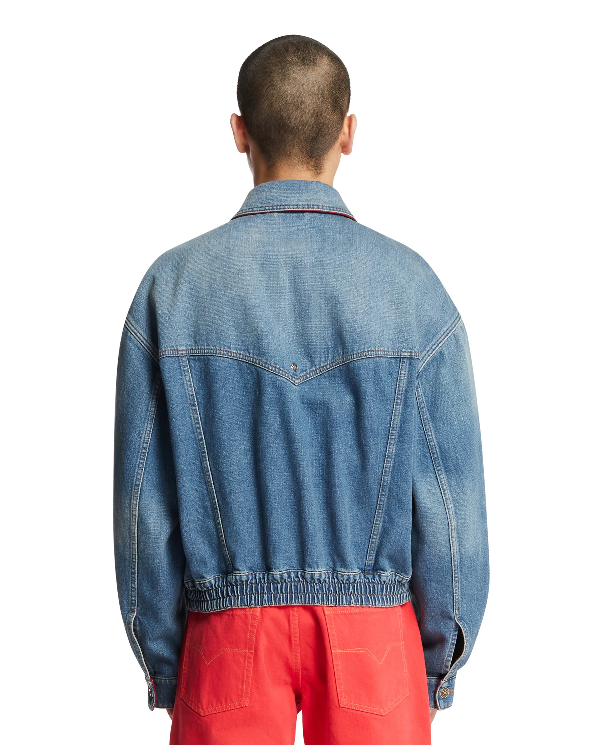 Blouson In Denim Blu - Image 5