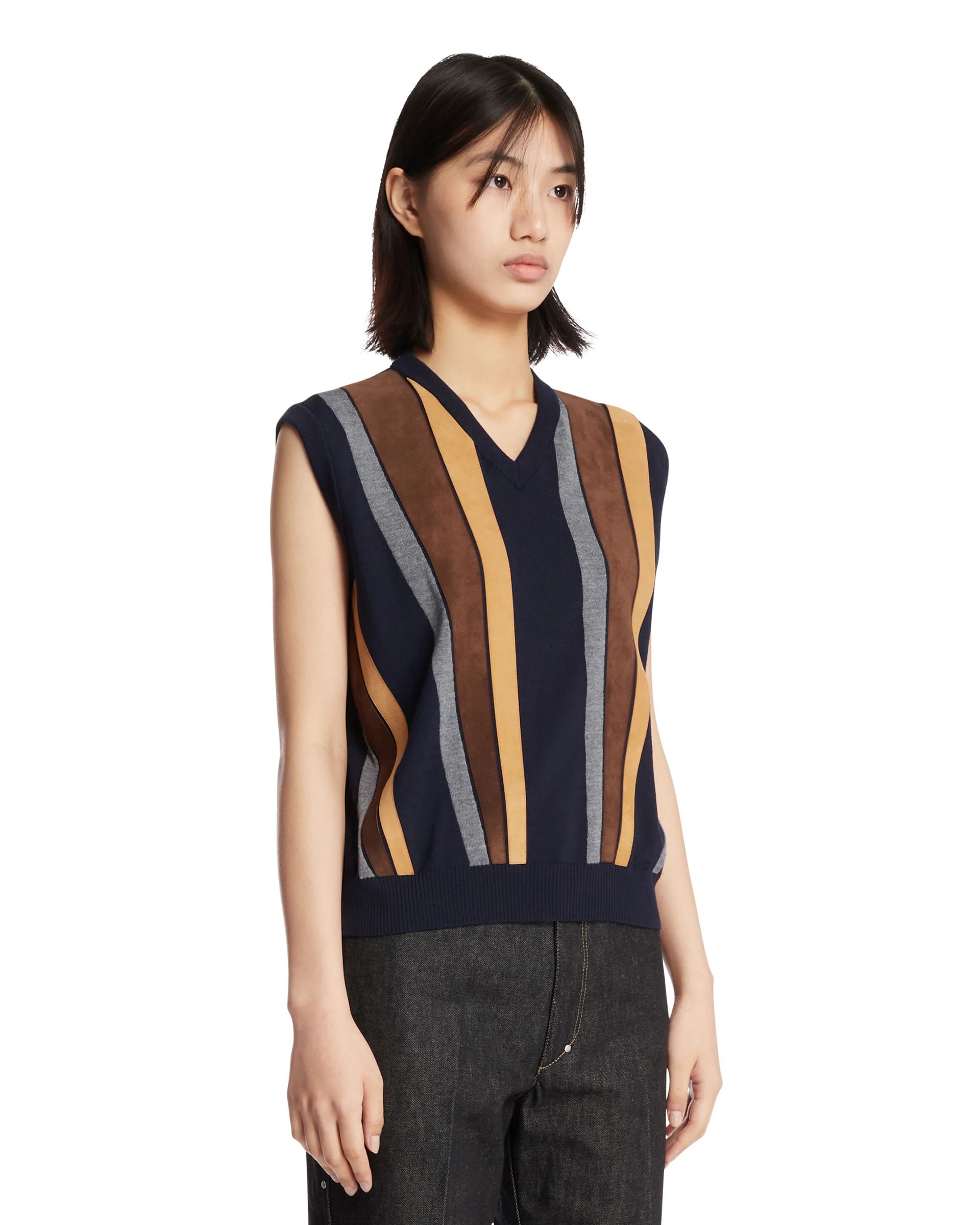 Gilet Intarsiato Blu - Image 2