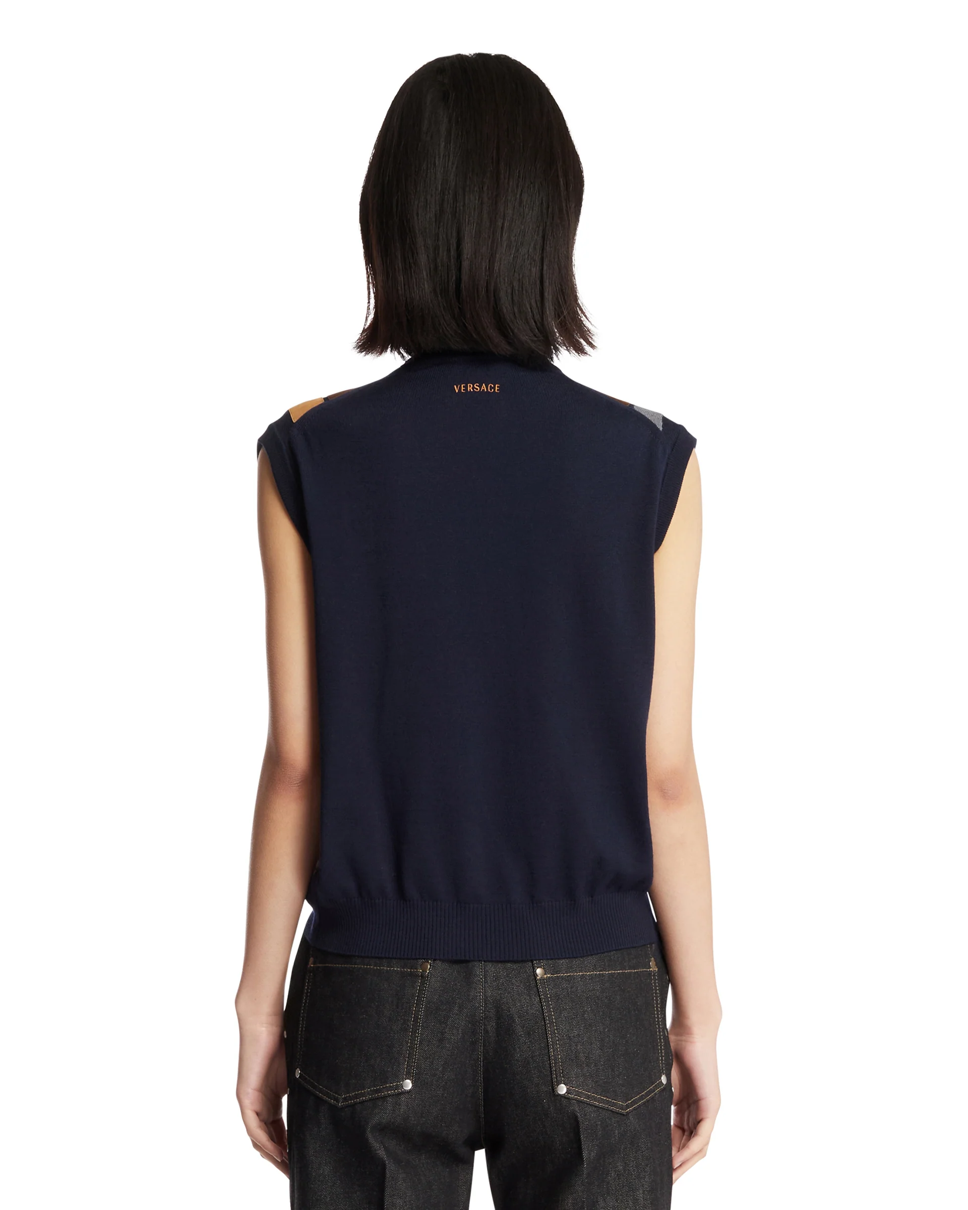 Gilet Intarsiato Blu - Image 5