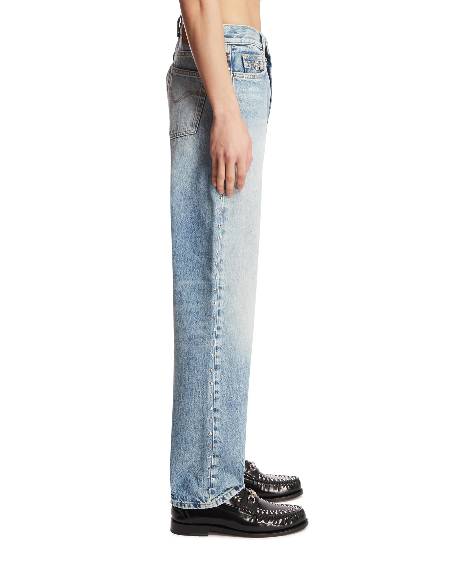 Jeans Con Borchie Azzurri - Image 4