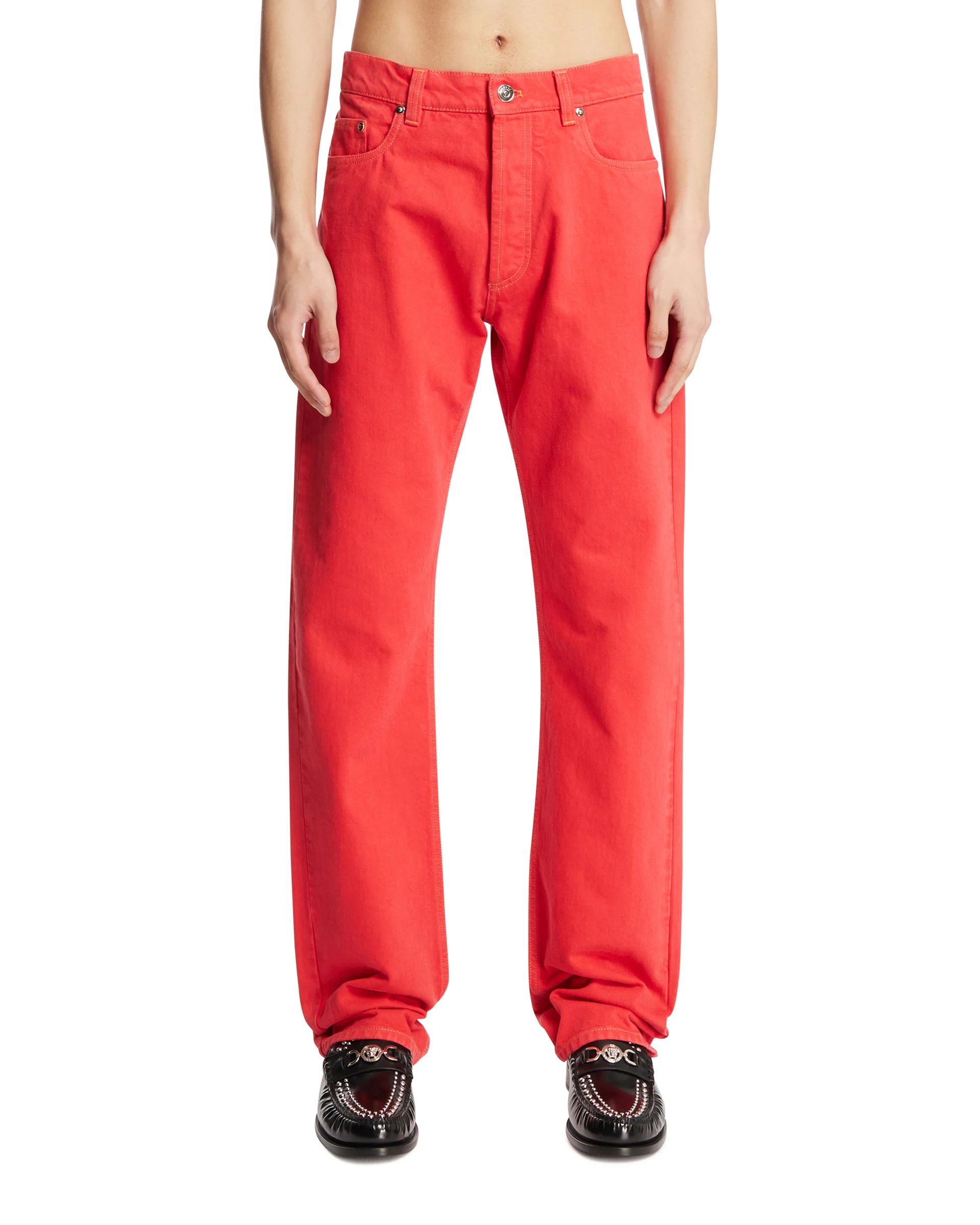 Jeans A Gamba Dritta Rossi