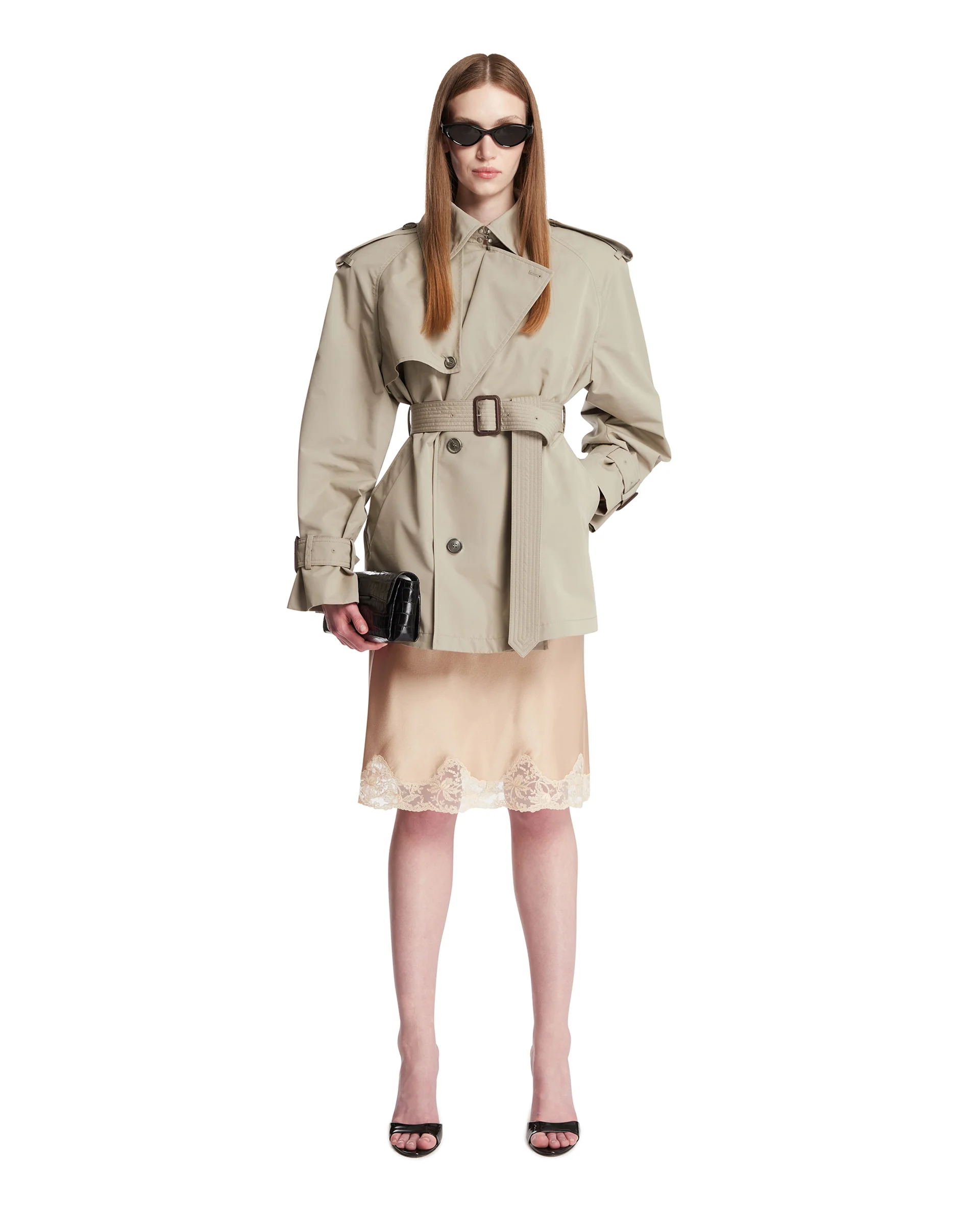 Trench Corto Oversize Beige - Image 3