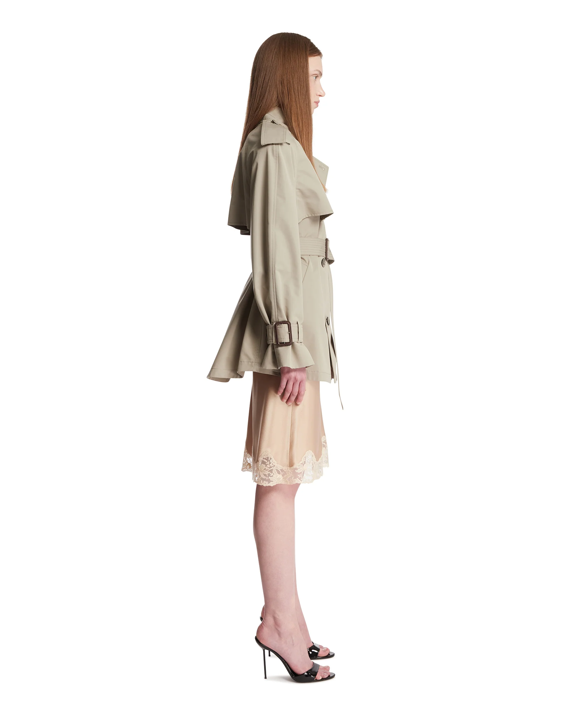 Trench Corto Oversize Beige - Image 4