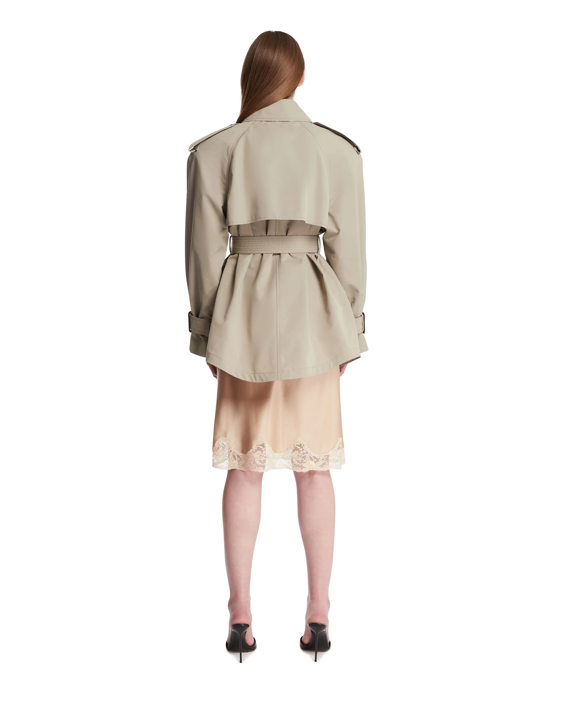 Trench Corto Oversize Beige - Image 5
